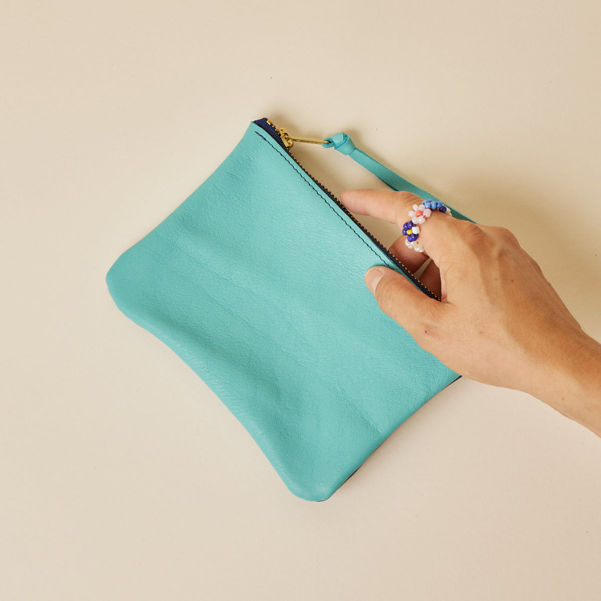 Aqua/Navy Essential Pouch