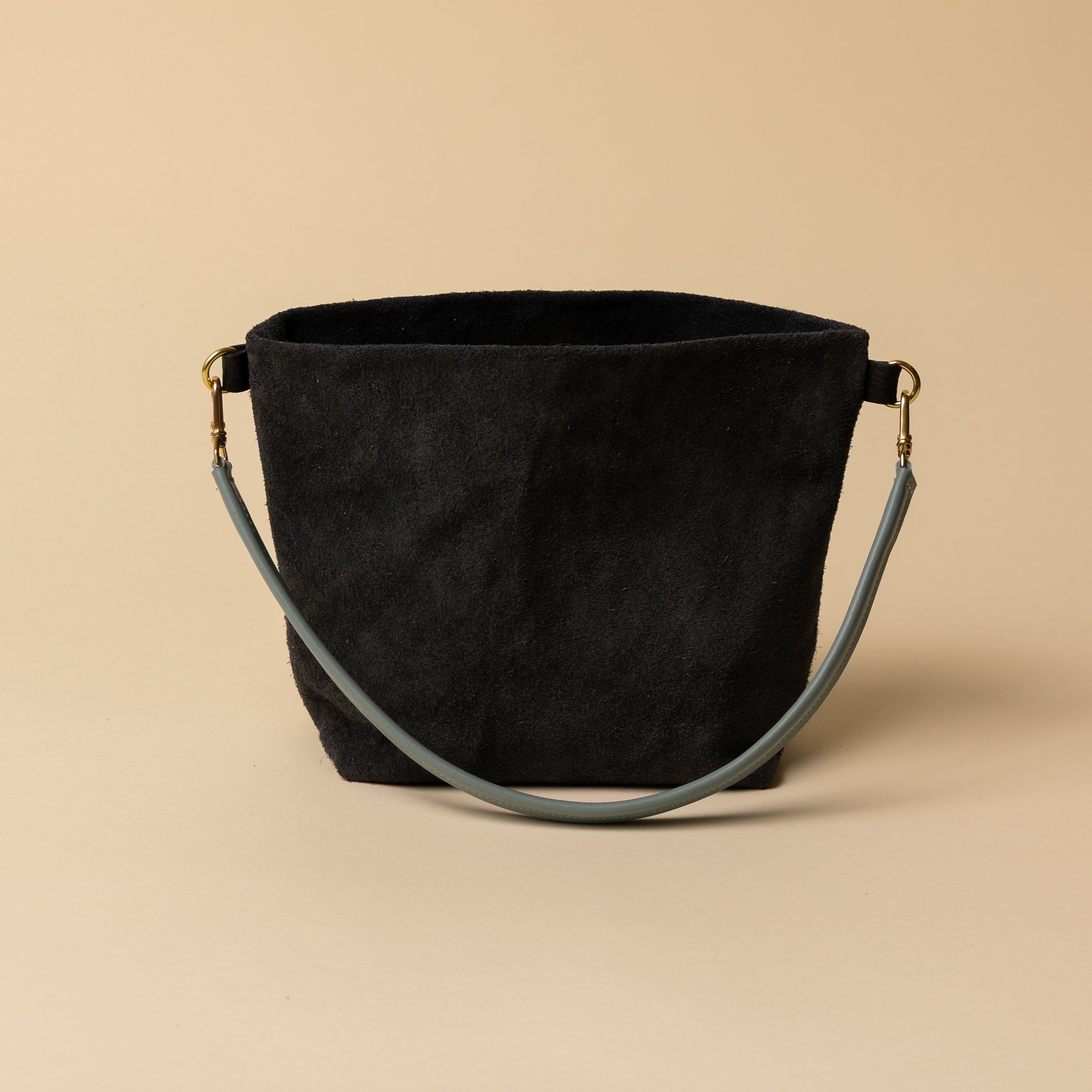 Upcycled Charcoal Suede Party Bucket