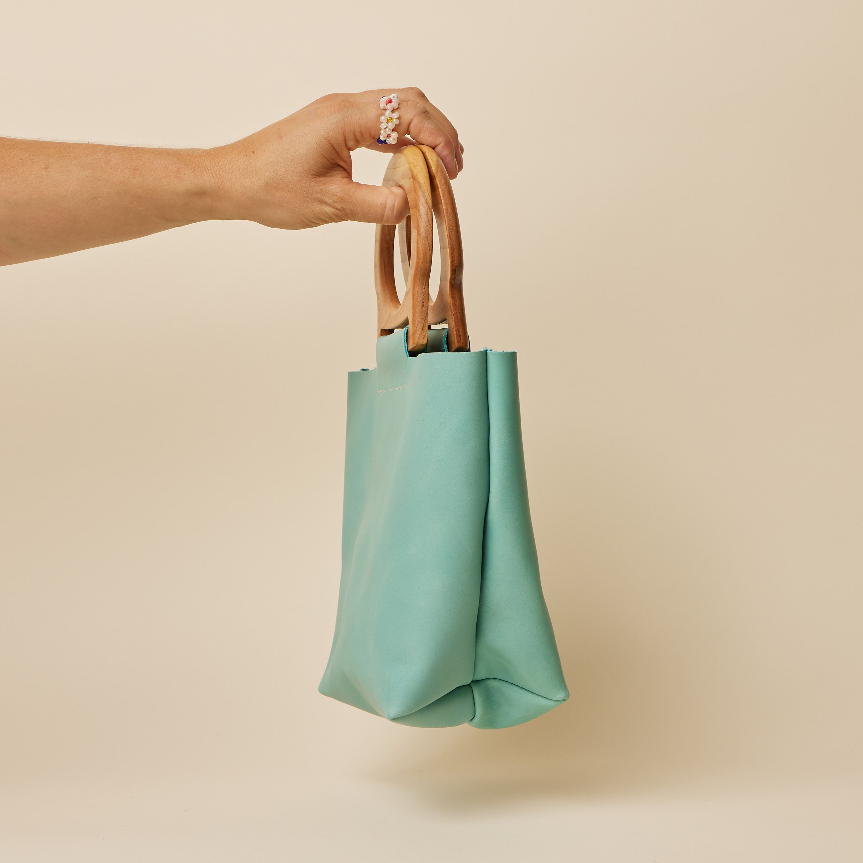 Aquamarine/Cherry Mini Picnic Tote