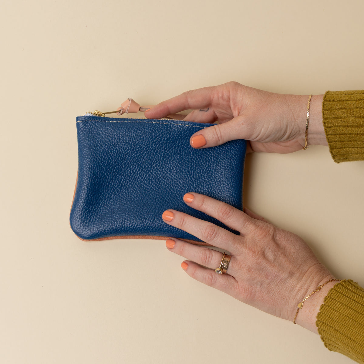 Peach Bellini/Cobalt Essential Pouch