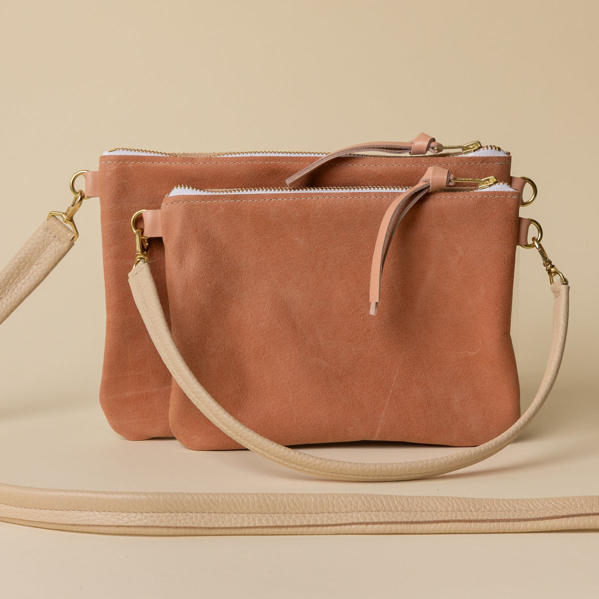 Peach Bellini/Soft Metallic Gold Crossbody