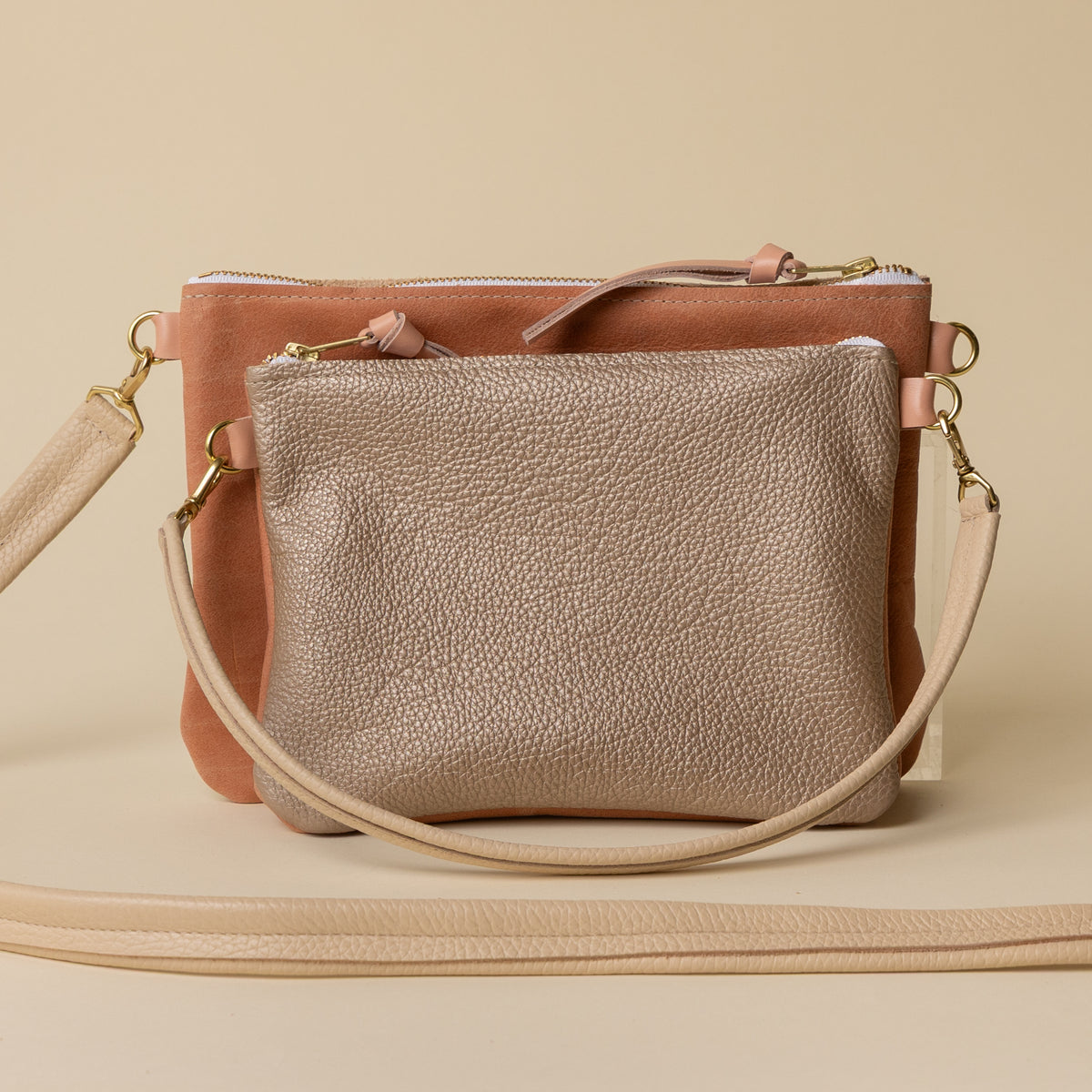 Peach Bellini/Soft Metallic Gold Crossbody
