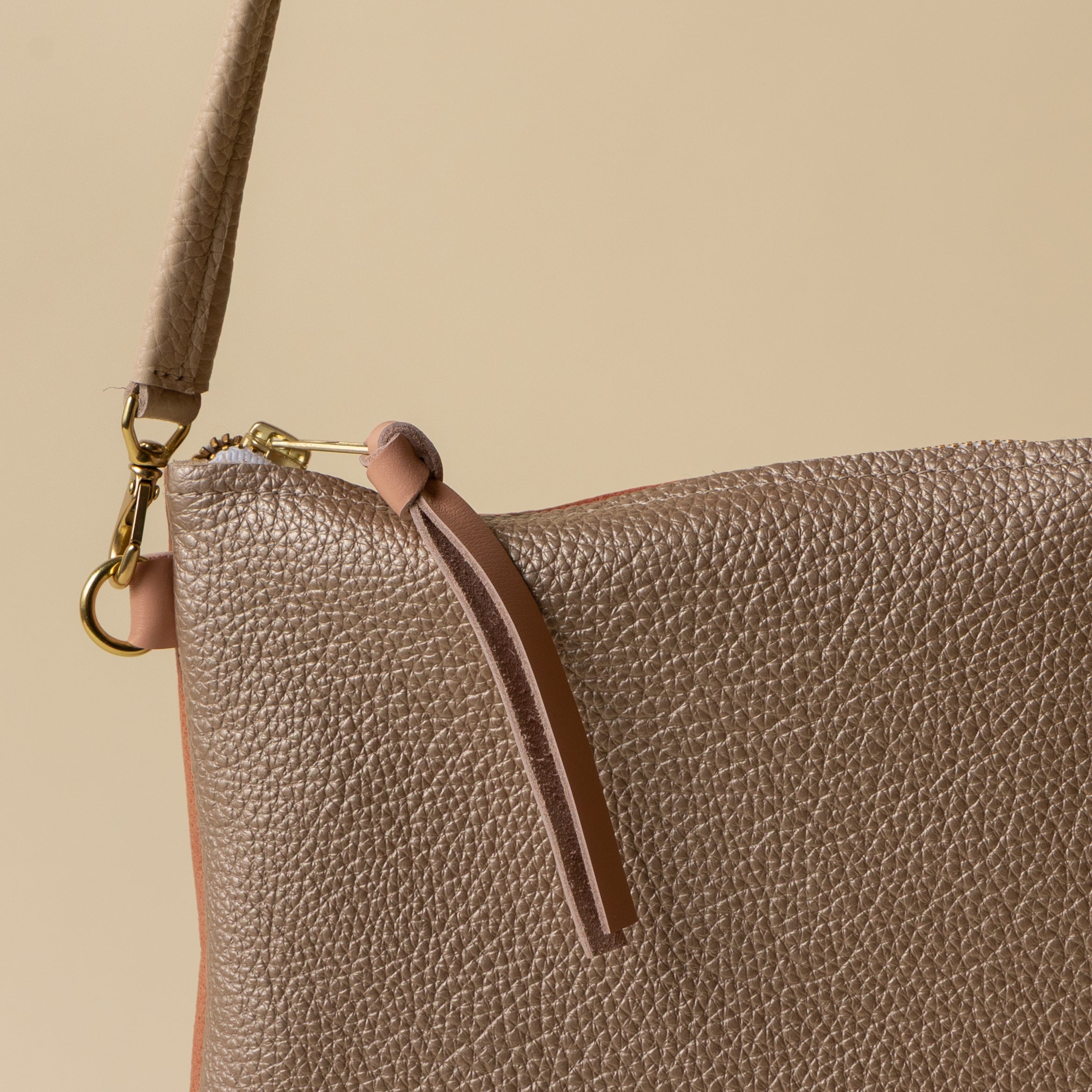 Peach Bellini/Soft Metallic Gold Crossbody