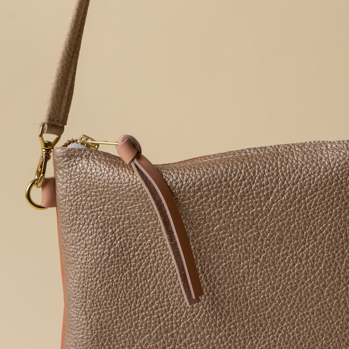 Peach Bellini/Soft Metallic Gold Crossbody