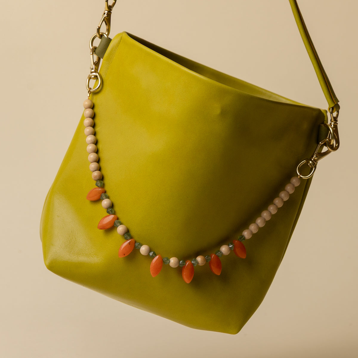 Citrus Leaf Beaded Handle