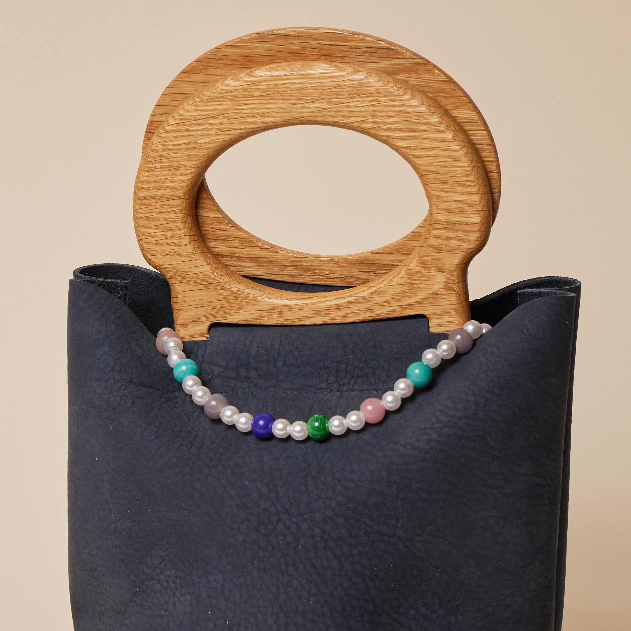 Navy/Oak Mini Picnic Tote