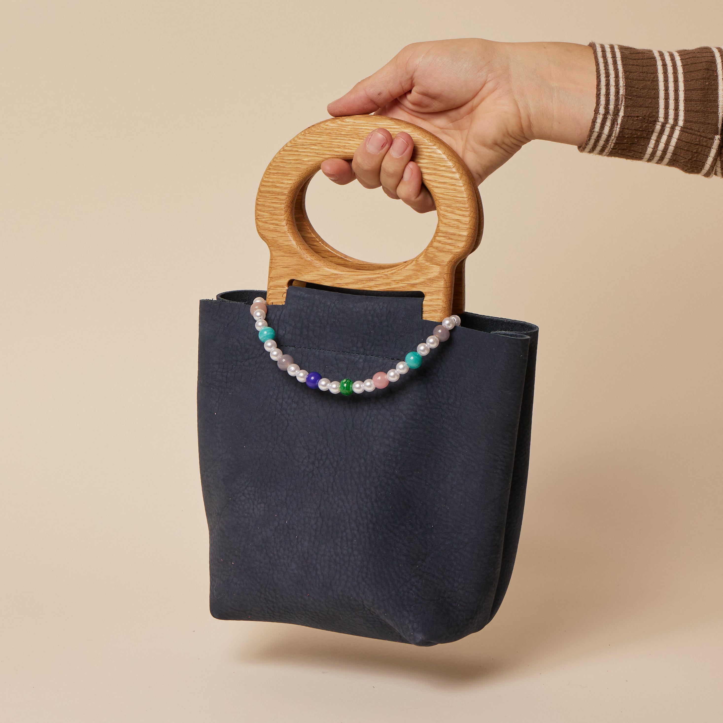 Navy/Oak Mini Picnic Tote