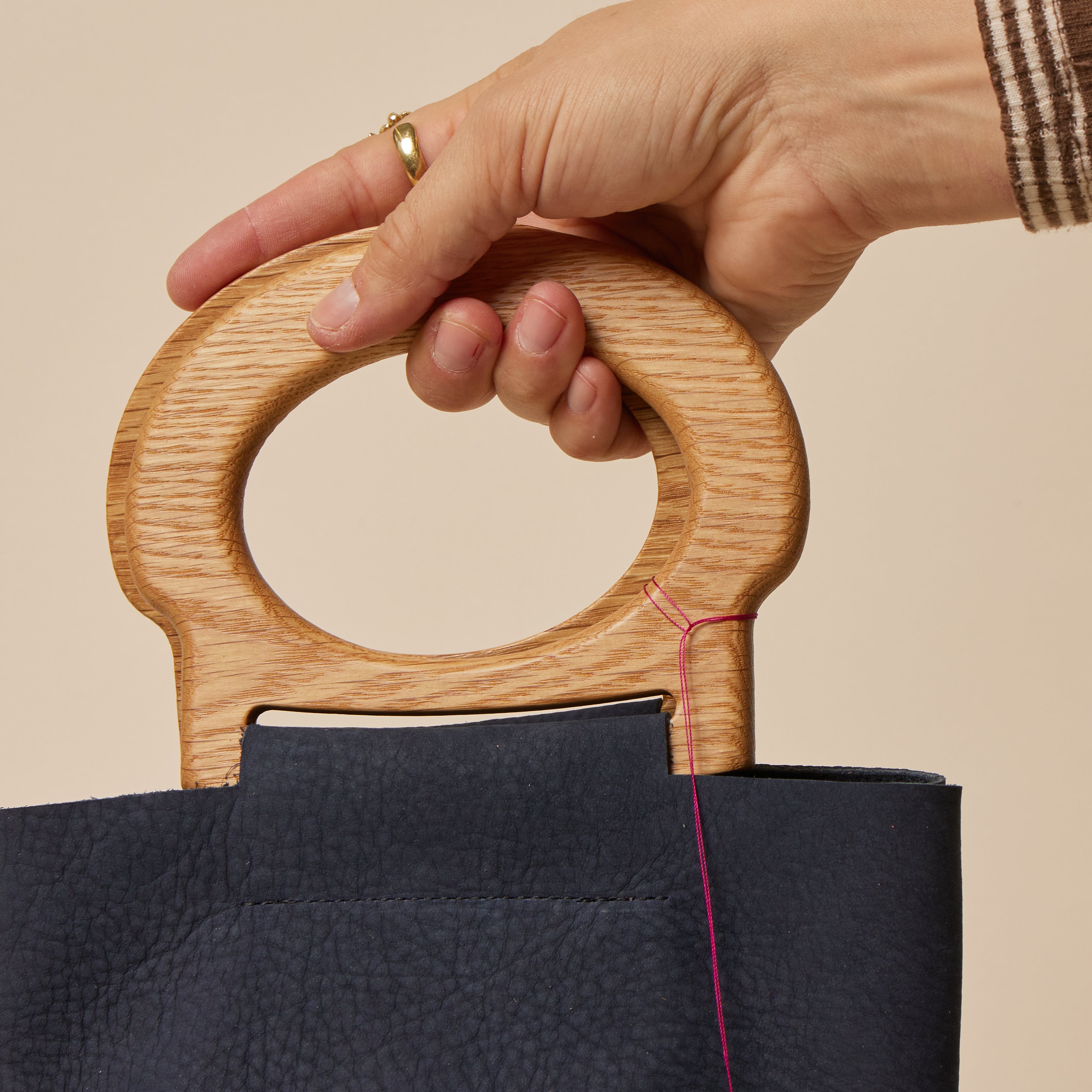 Navy/Oak Mini Picnic Tote