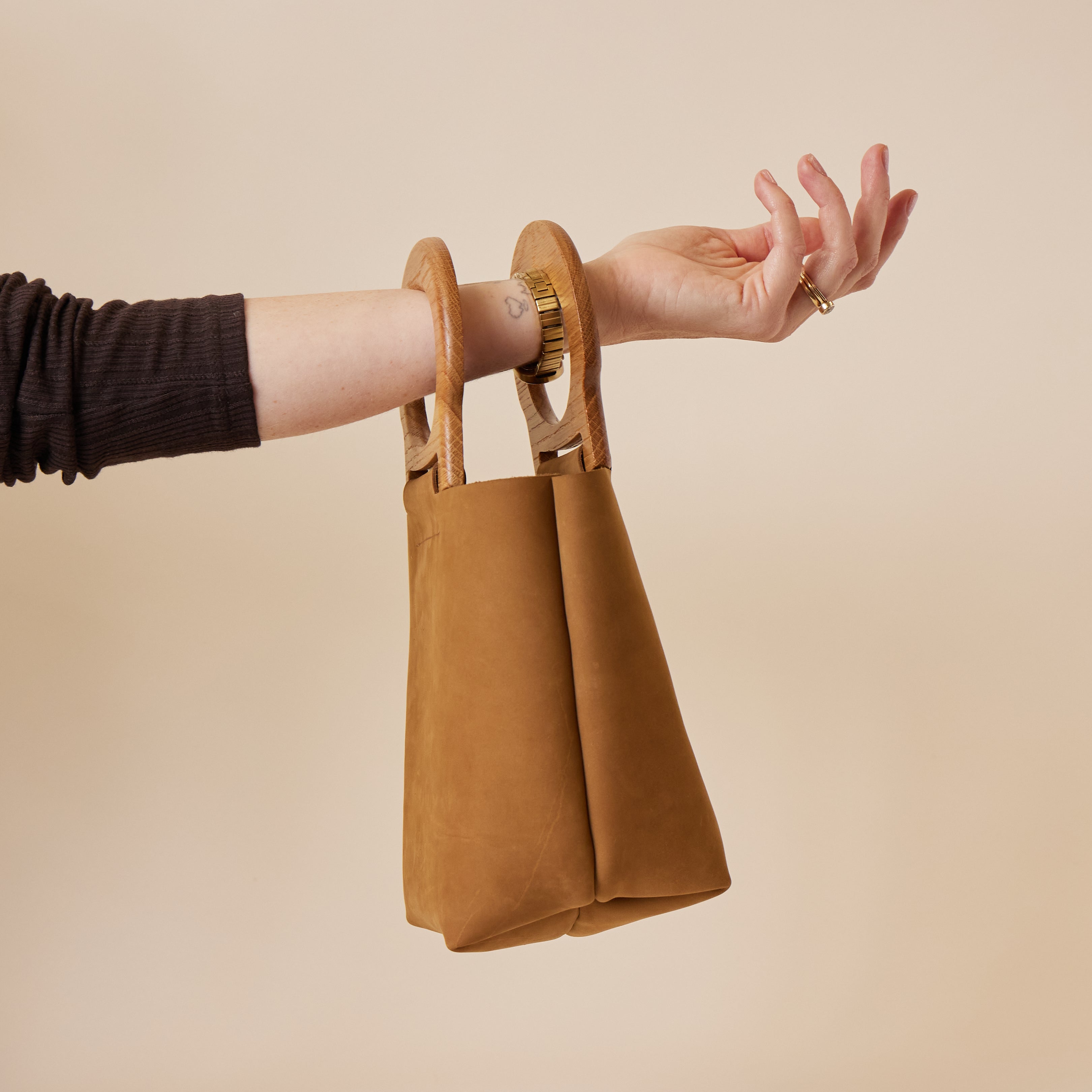 Ginger/Oak Mini Picnic Tote