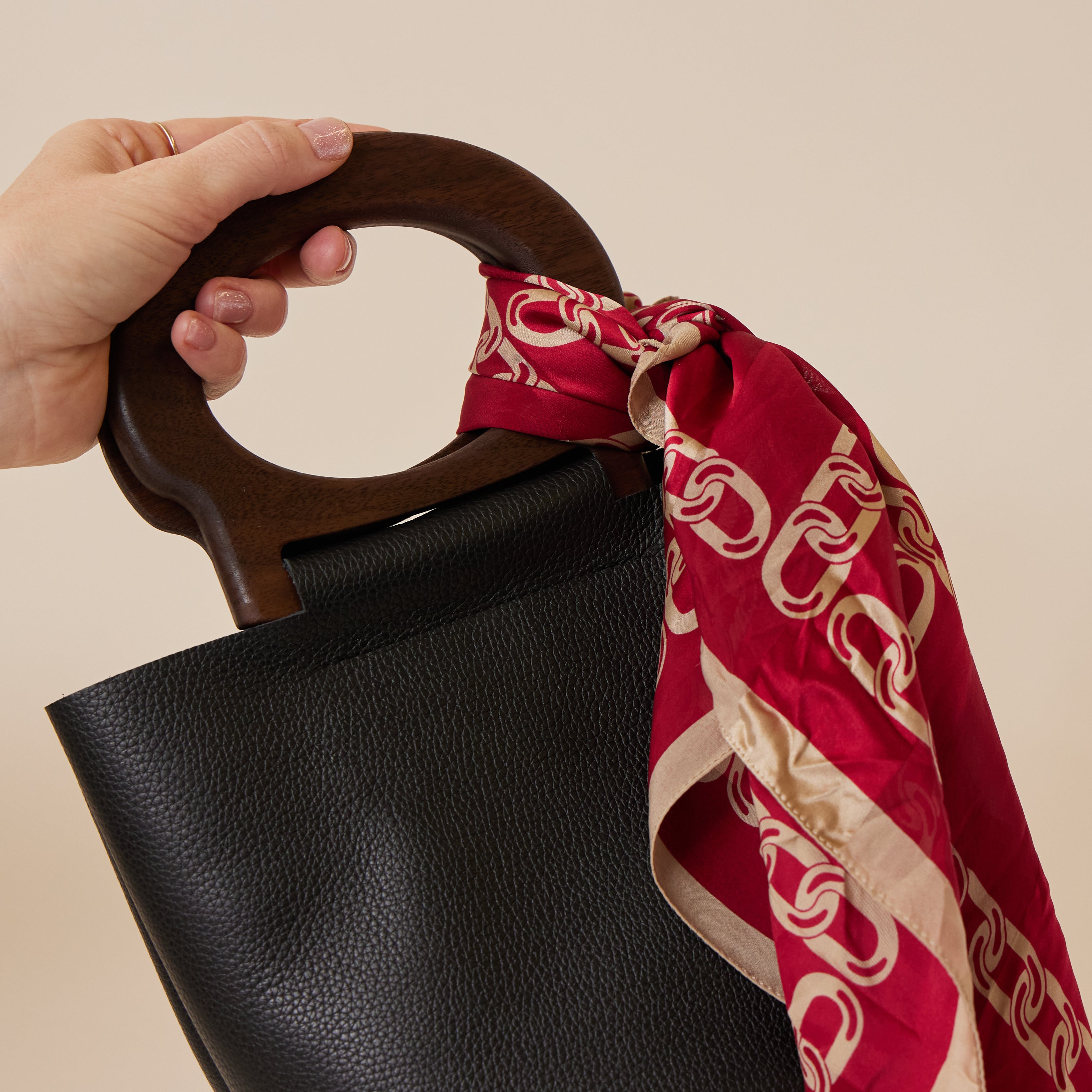 Black/ Walnut Mini Picnic Tote