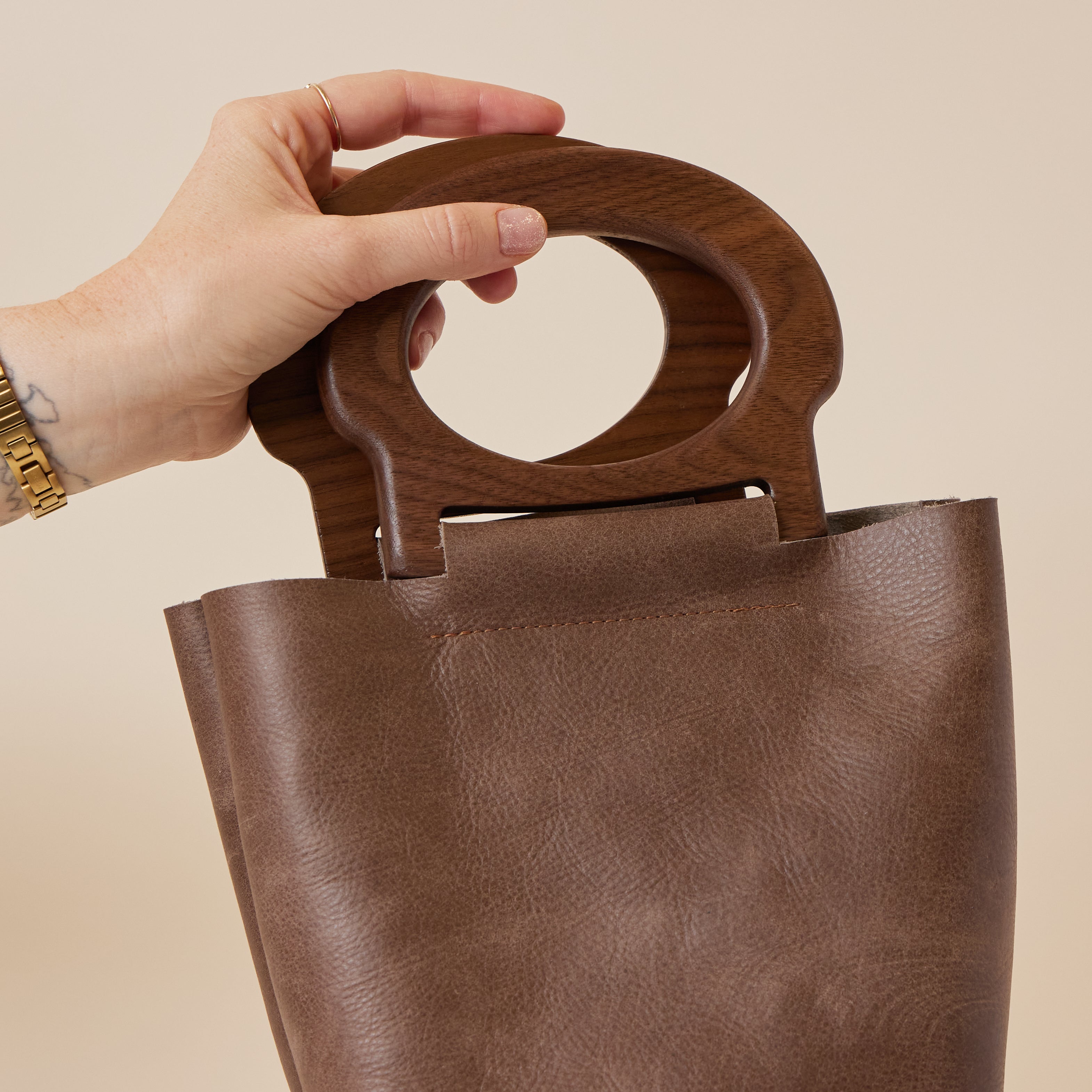 Mocha/Walnut Mini Picnic Tote