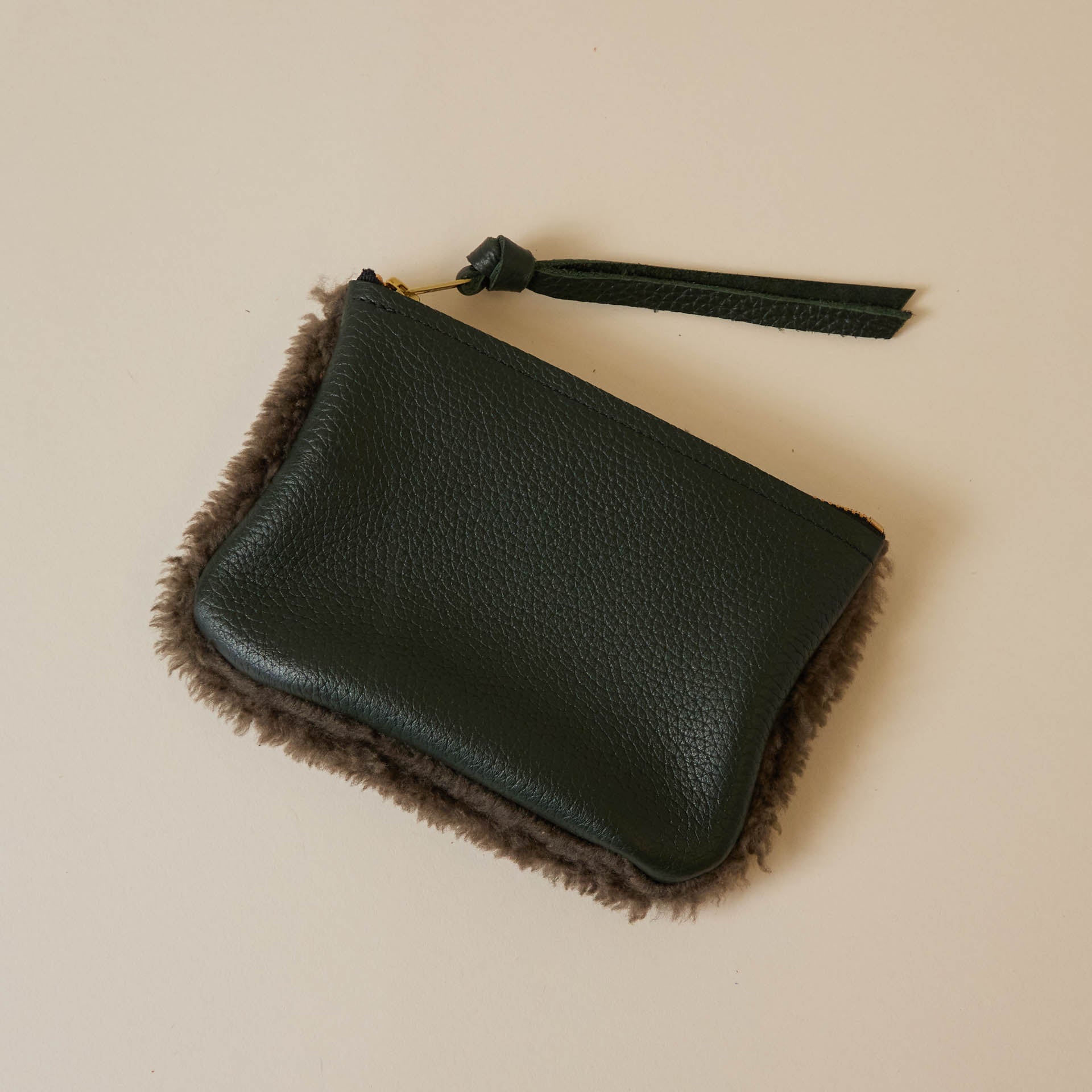 Evergreen/ Morel Lambswool Essential Pouch