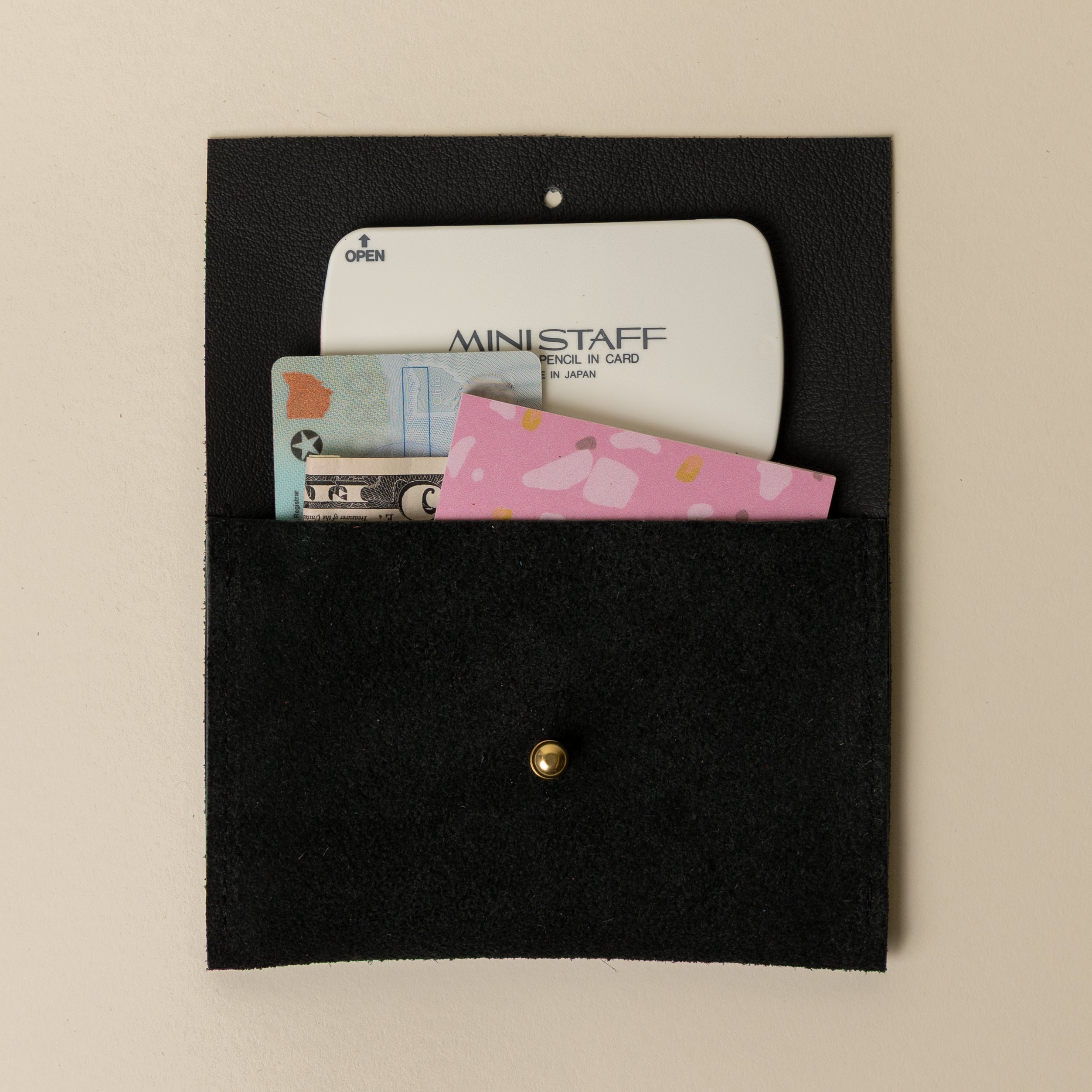 Black Suede Companion Pouch