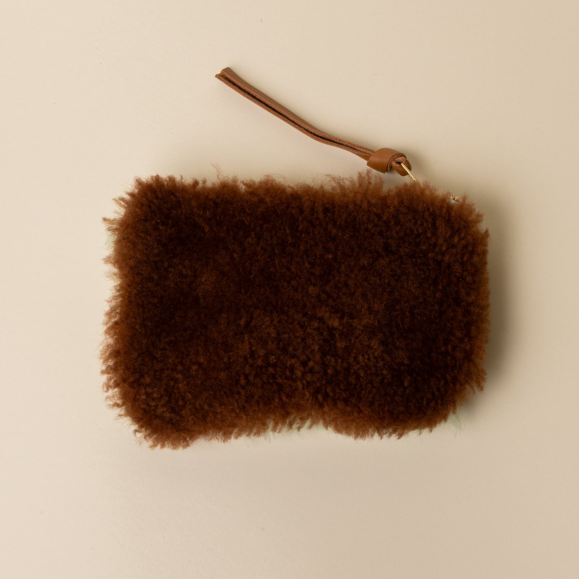 Terracotta/Mint Lambswool Essential Pouch