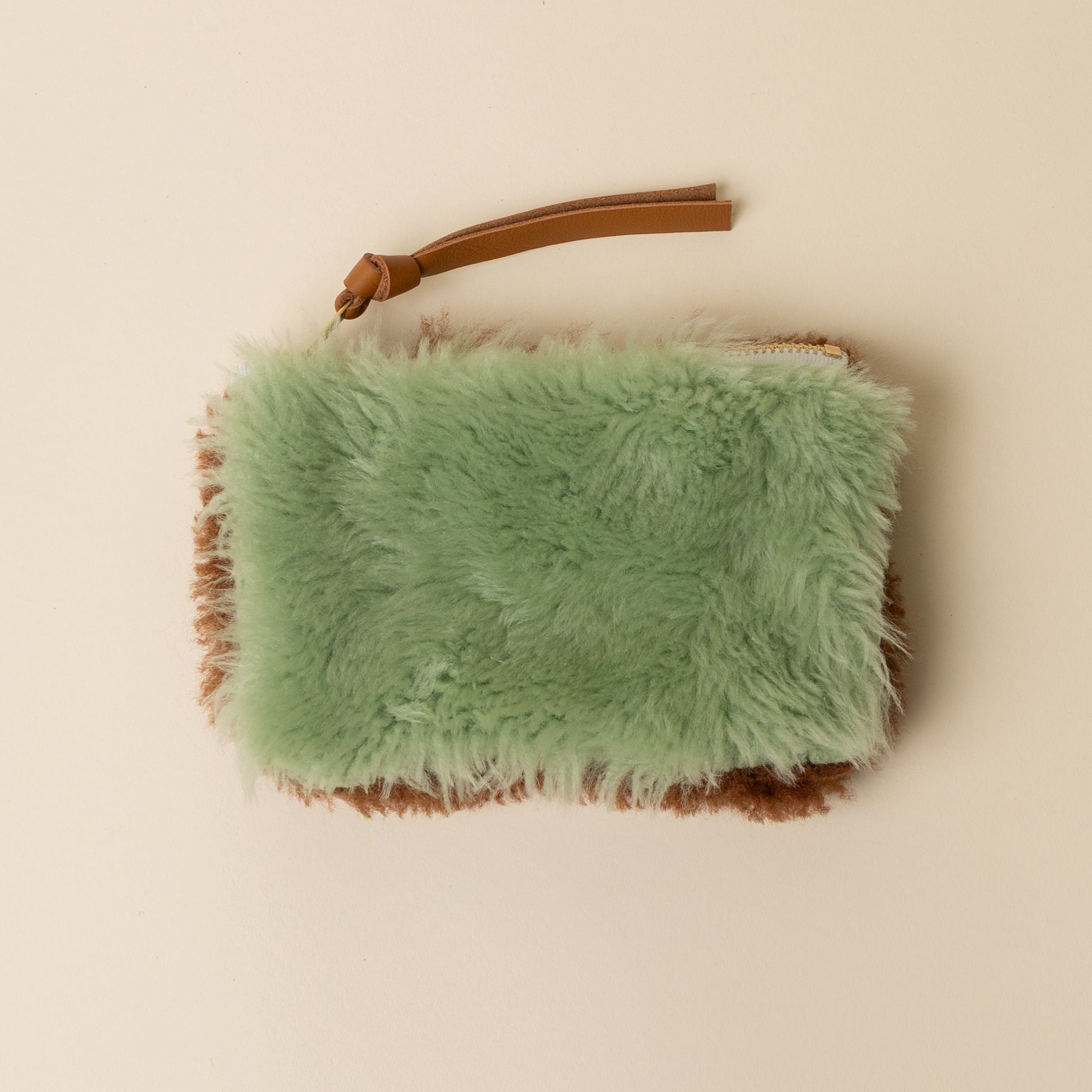 Terracotta/Mint Lambswool Essential Pouch