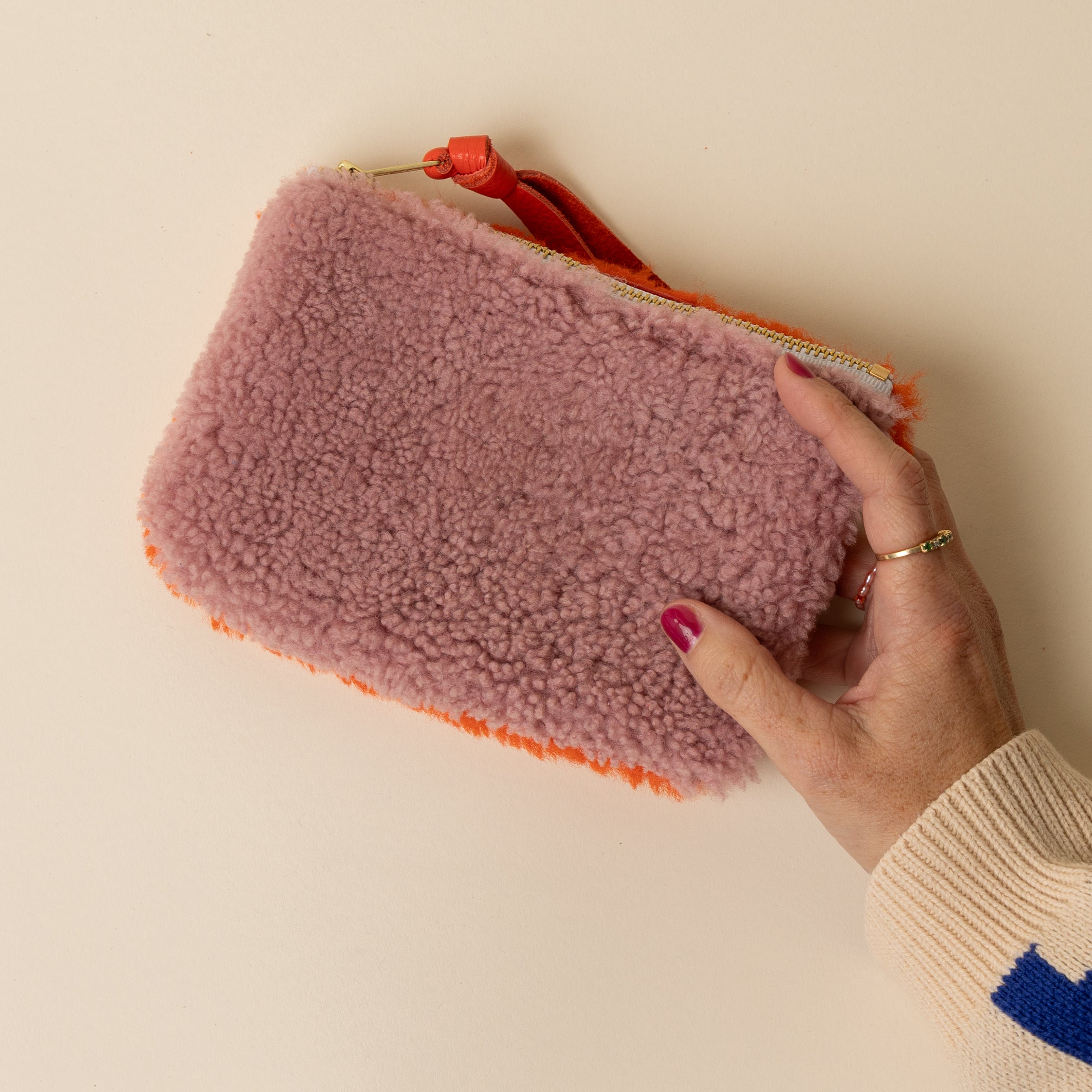 Monarch/Bubblegum Lambswool Essential Pouch