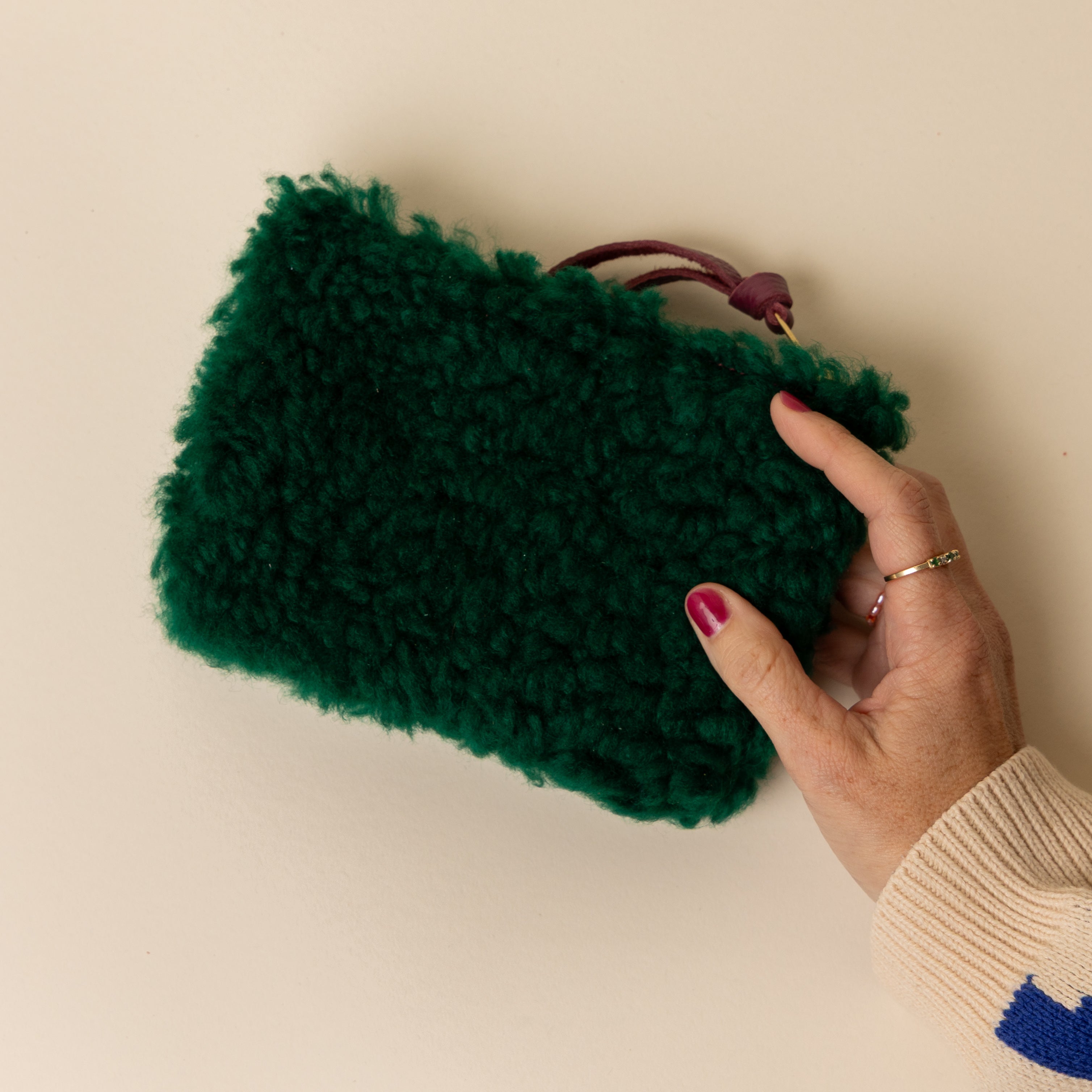 Emerald Lambswool Essential Pouch