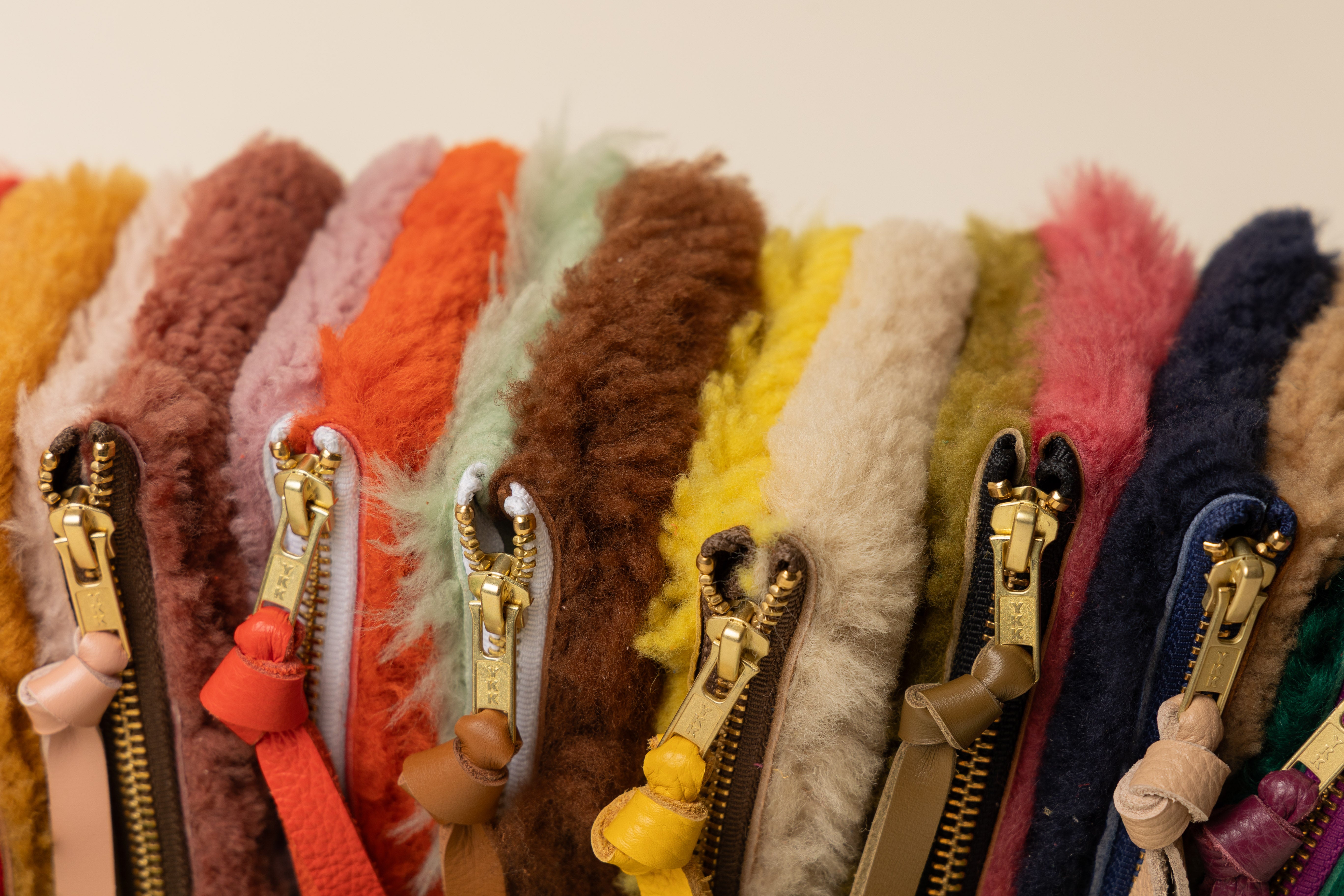 Terracotta/Mint Lambswool Essential Pouch