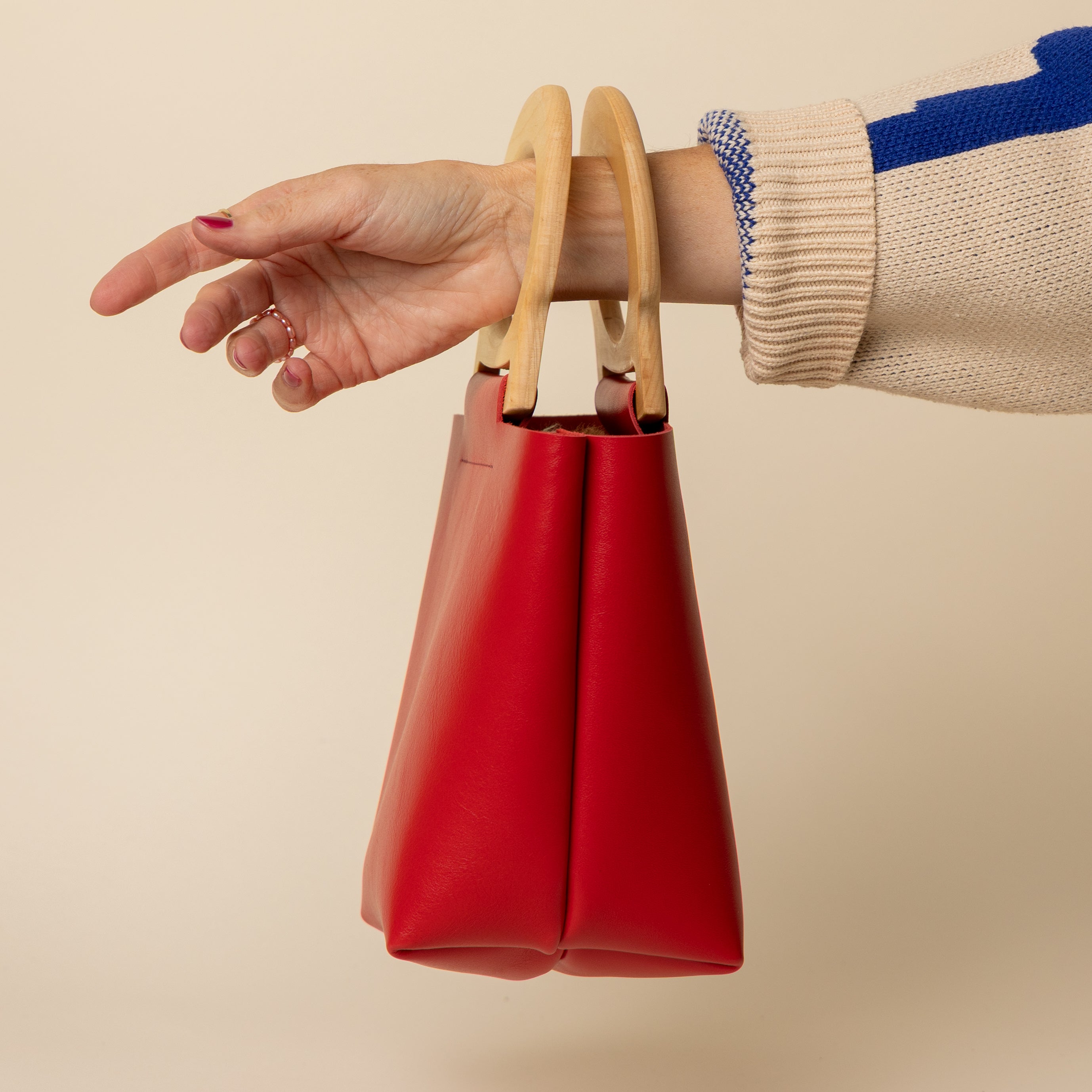 Cardinal/White Maple Mini Picnic Tote