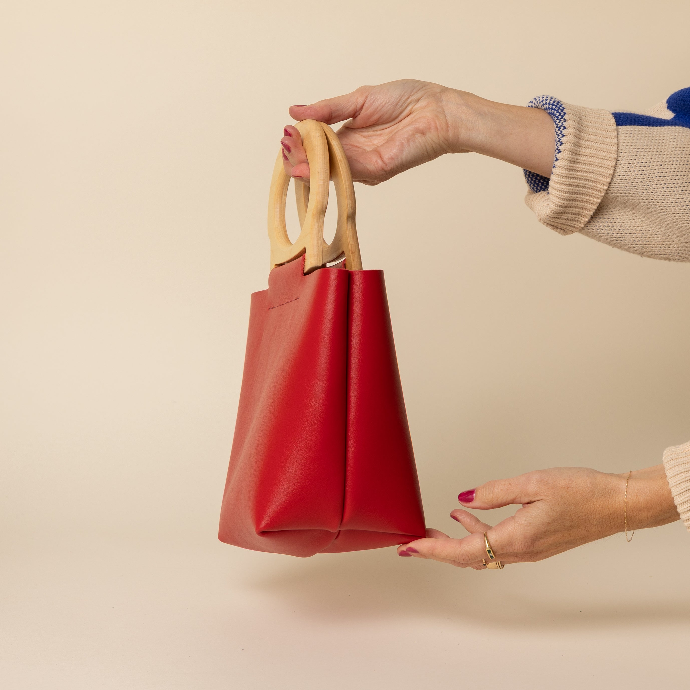 Cardinal/White Maple Mini Picnic Tote