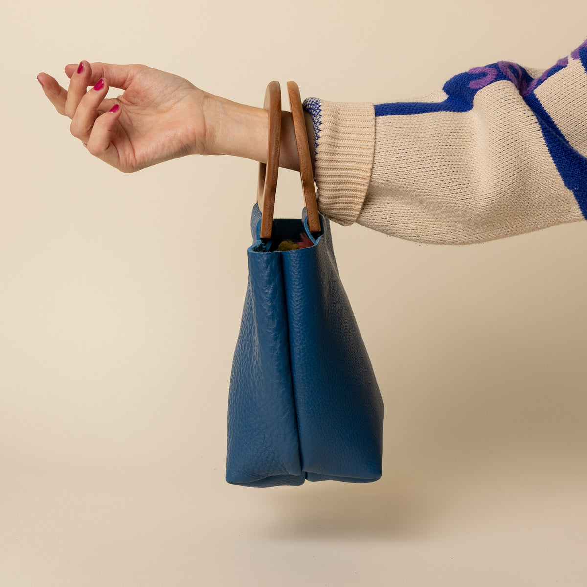 Lapis/Cherry Mini Picnic Tote