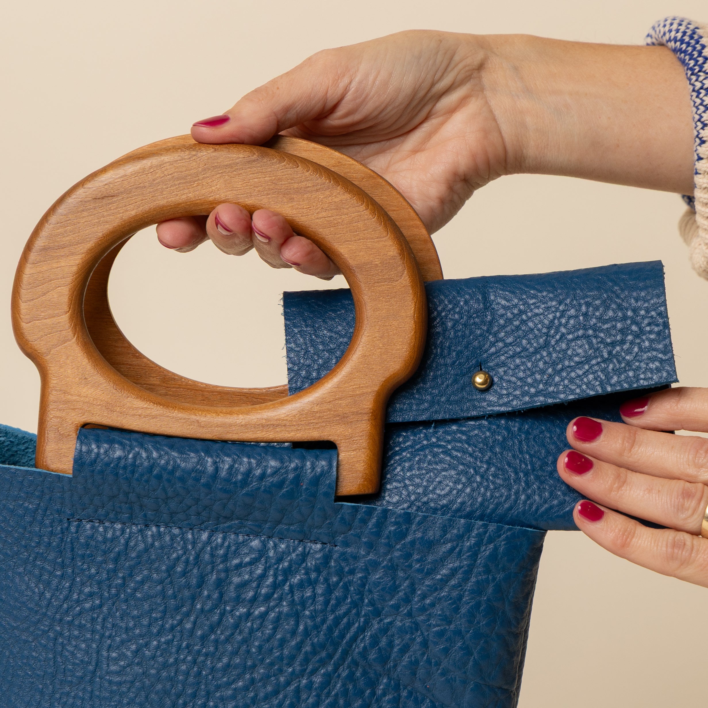 Lapis/Cherry Mini Picnic Tote