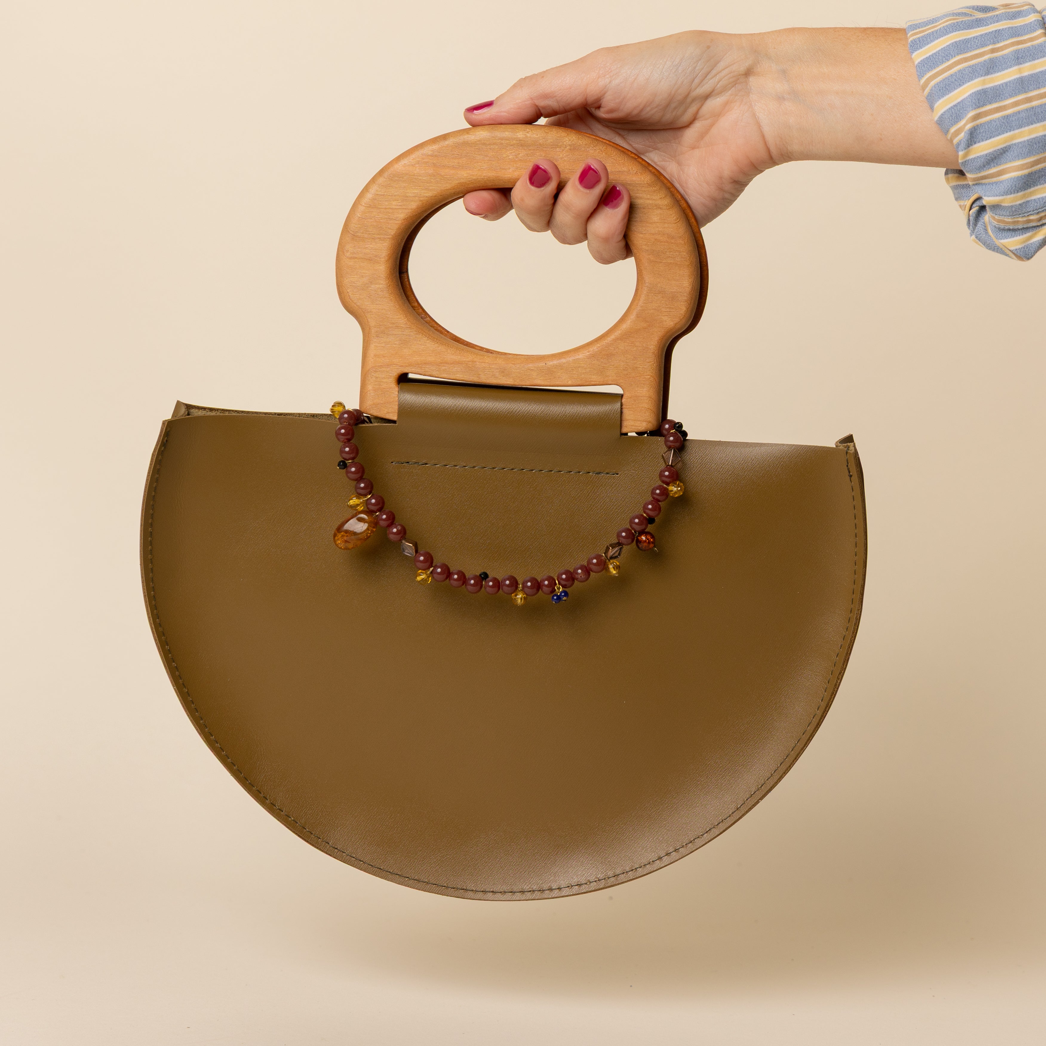 Caper Green/Cherry Crescent Woodie