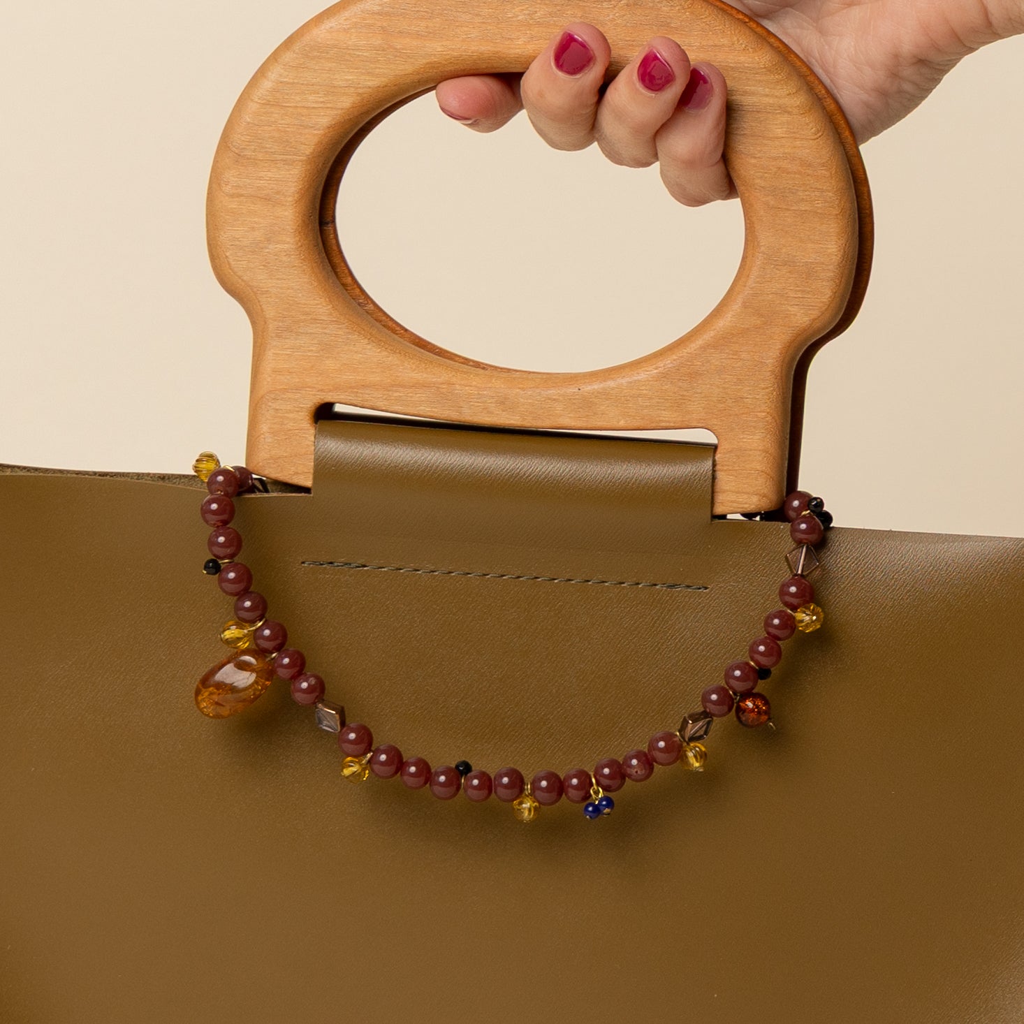 Caper Green/Cherry Crescent Woodie