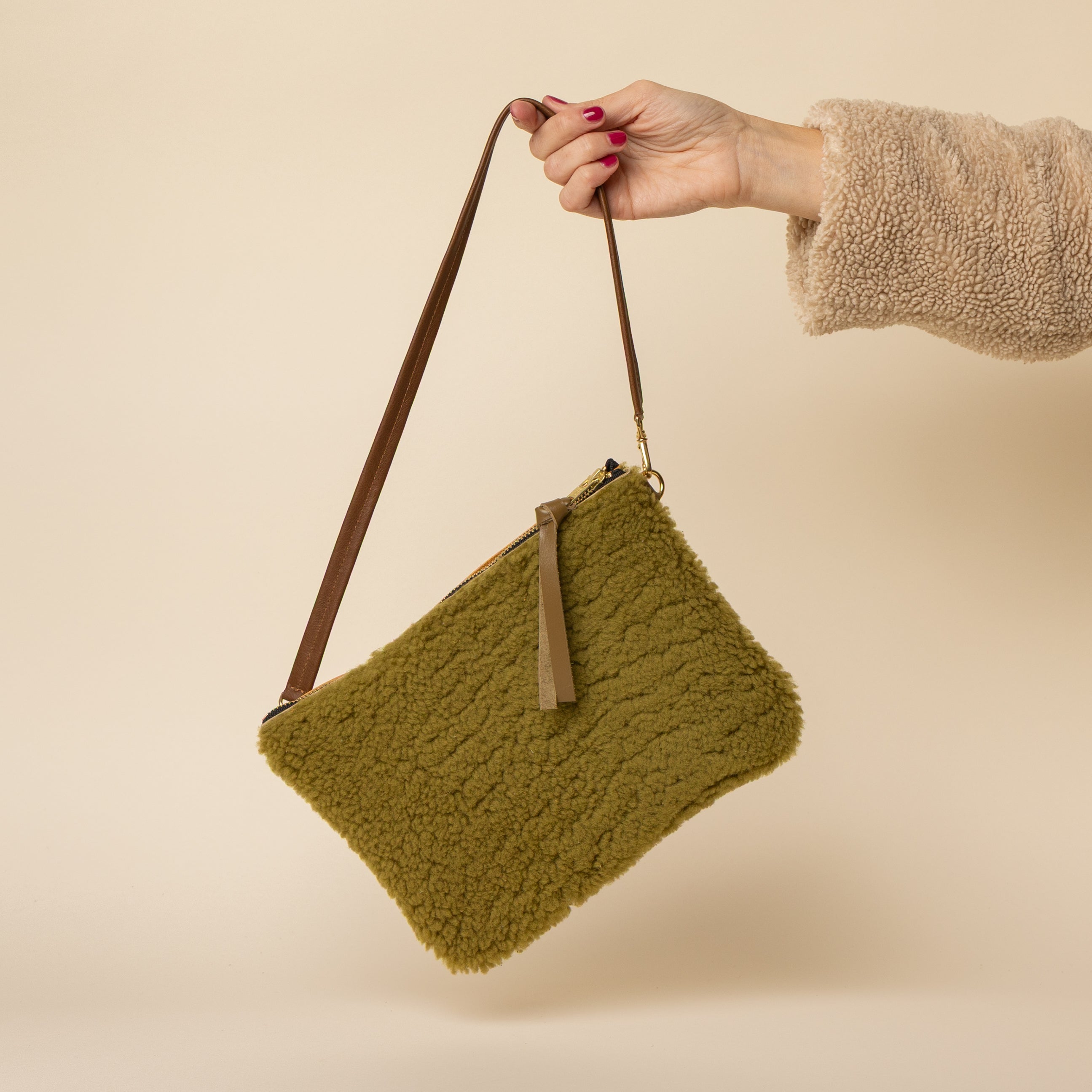 Sunflower/Kiwi Lambswool Crossbody