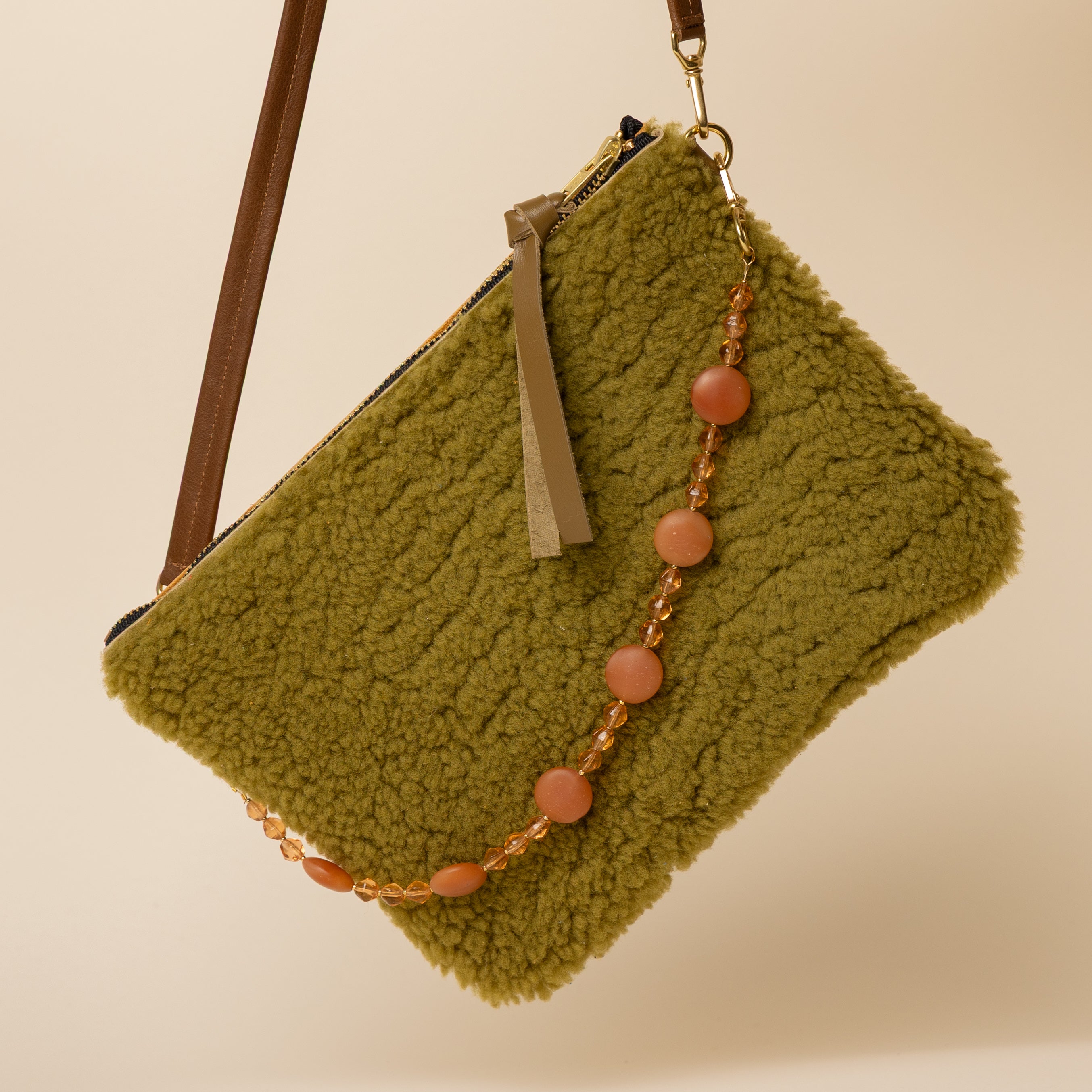 Sunflower/Kiwi Lambswool Crossbody