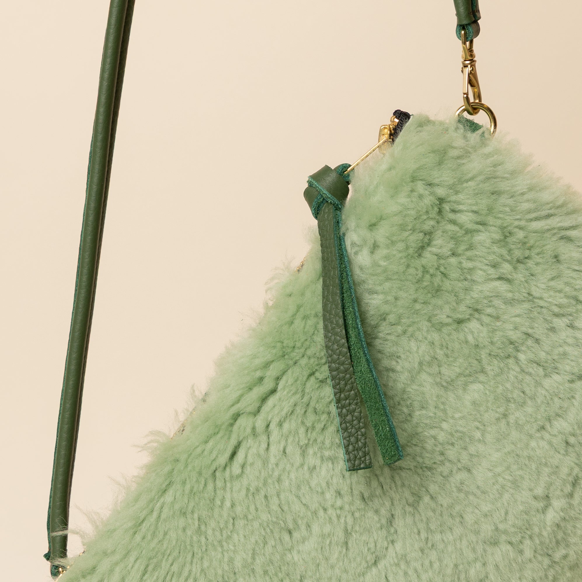 Seagrass/Mint Lambswool Crossbody