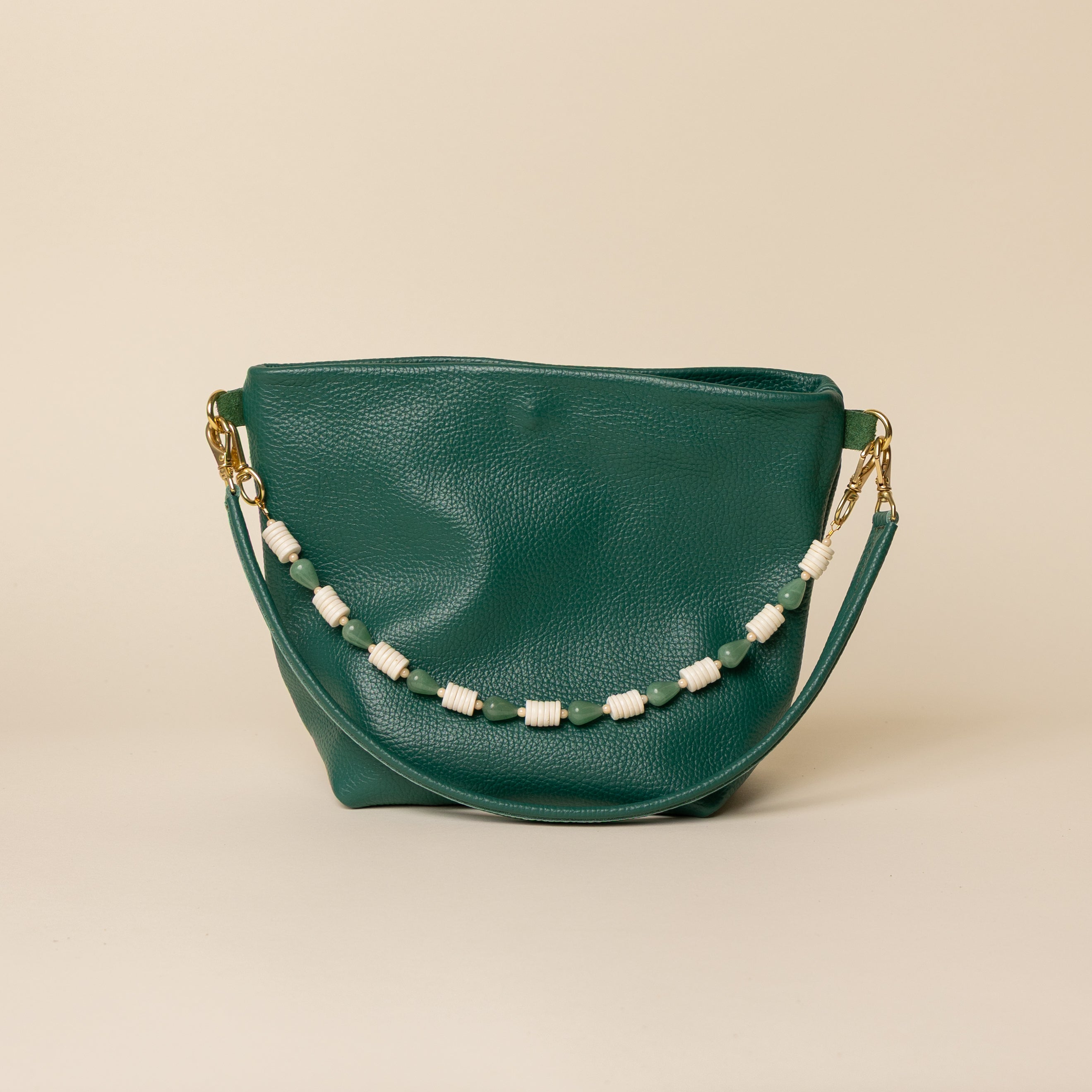 Aventurine + Bone Beaded Handle