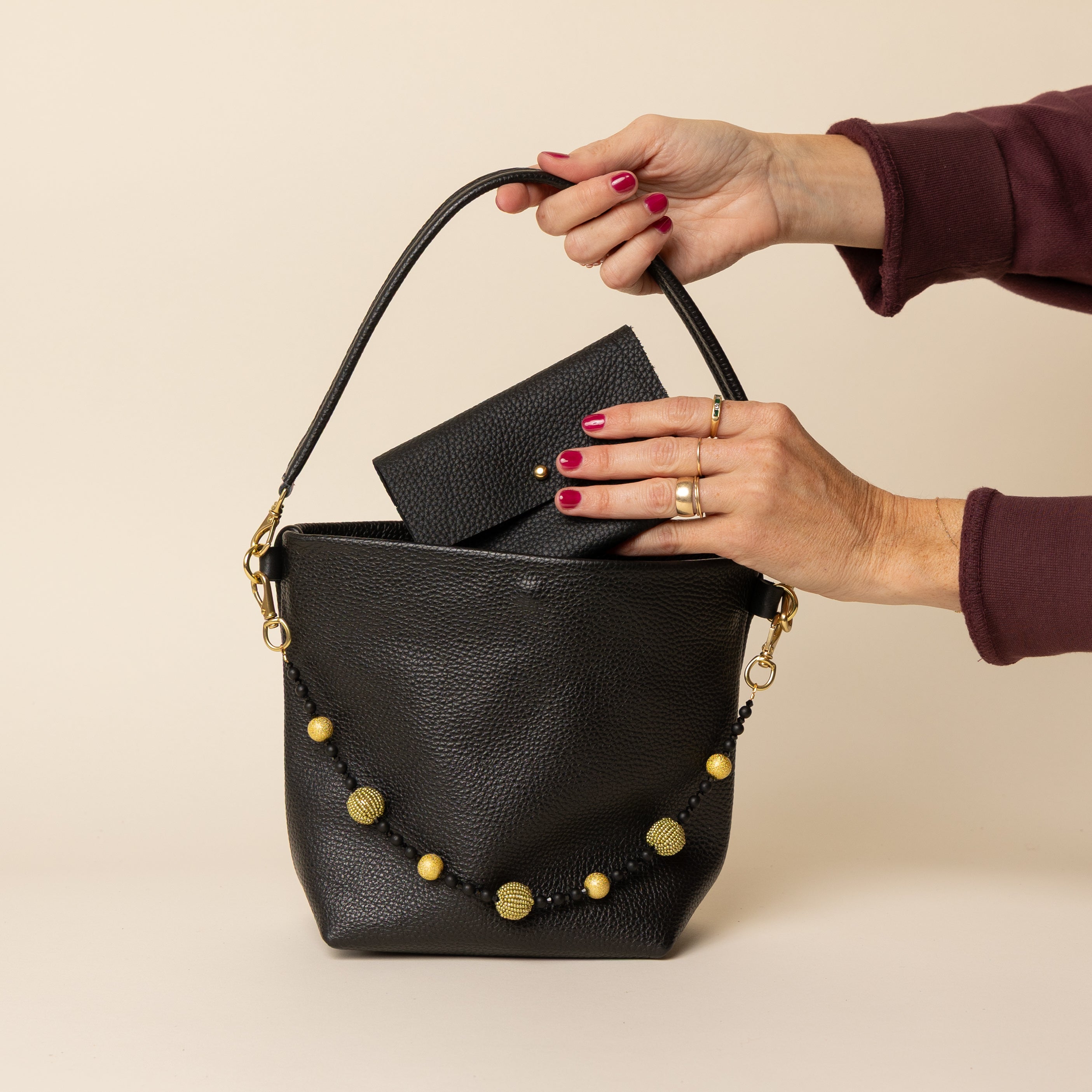 Black Pebble Grain Party Bucket