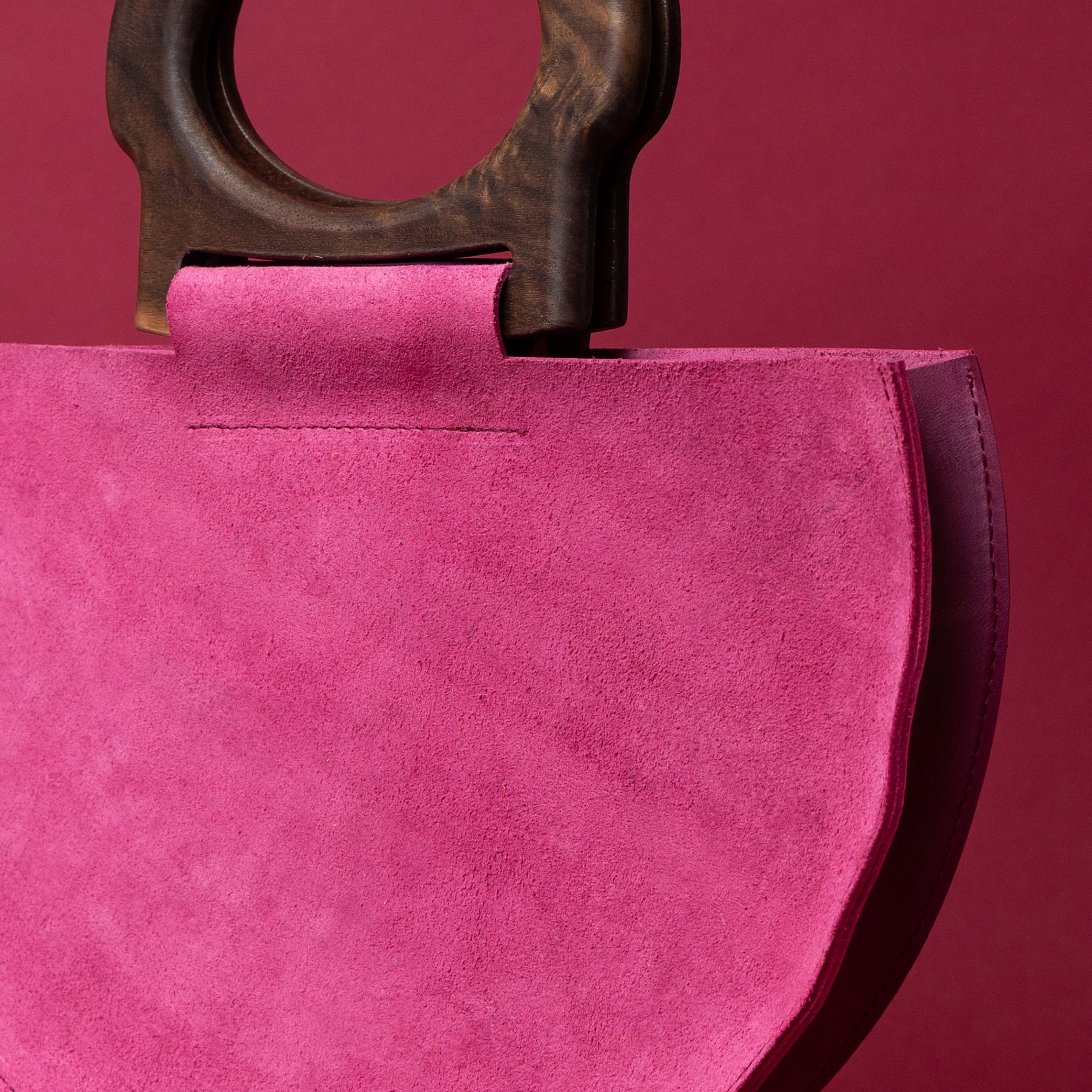 Raspberry Leaf/Walnut Crescent Woodie