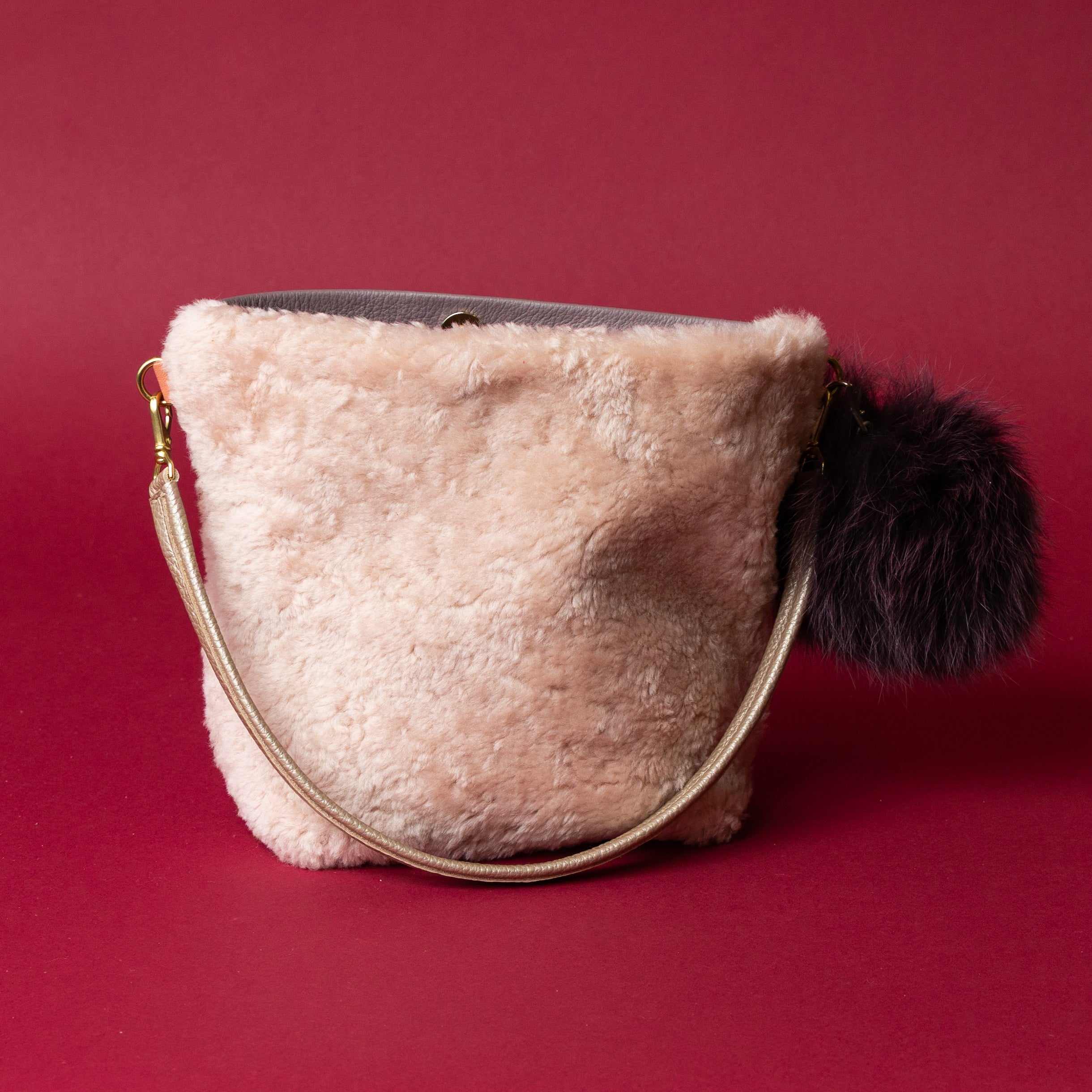 Pale Pink Lambswool Party Bucket