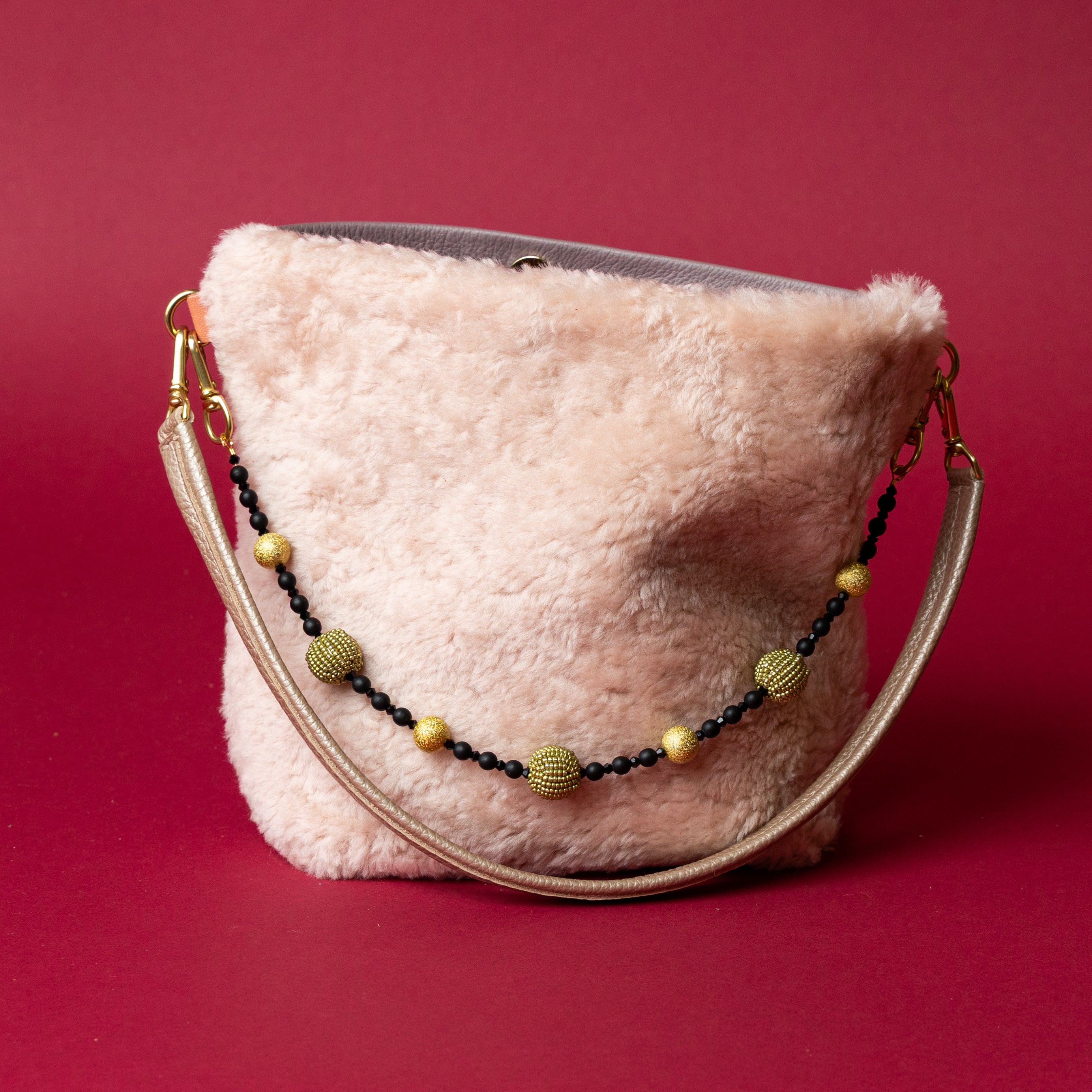 Pale Pink Lambswool Party Bucket