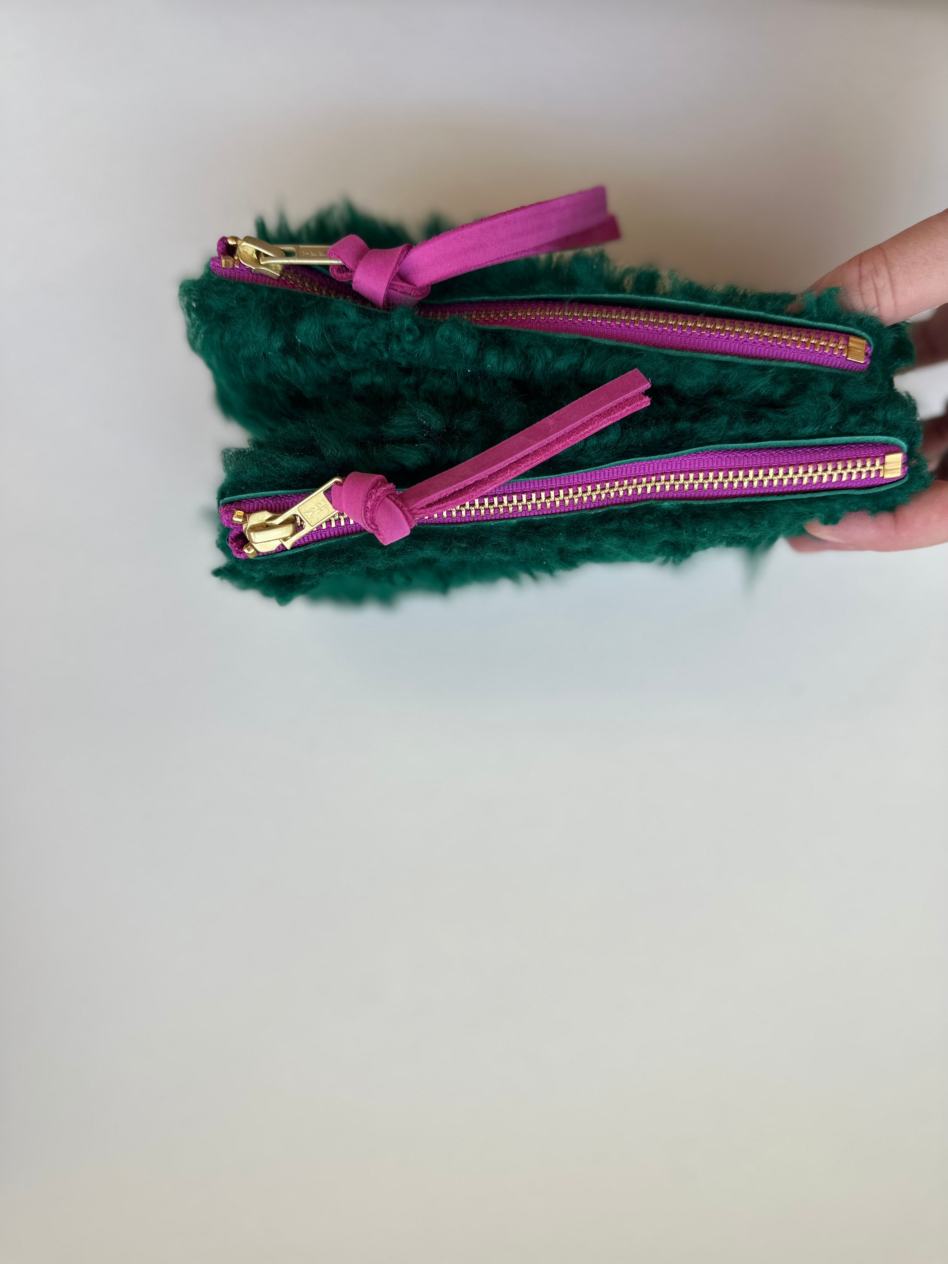 Emerald Lambswool Essential Pouch