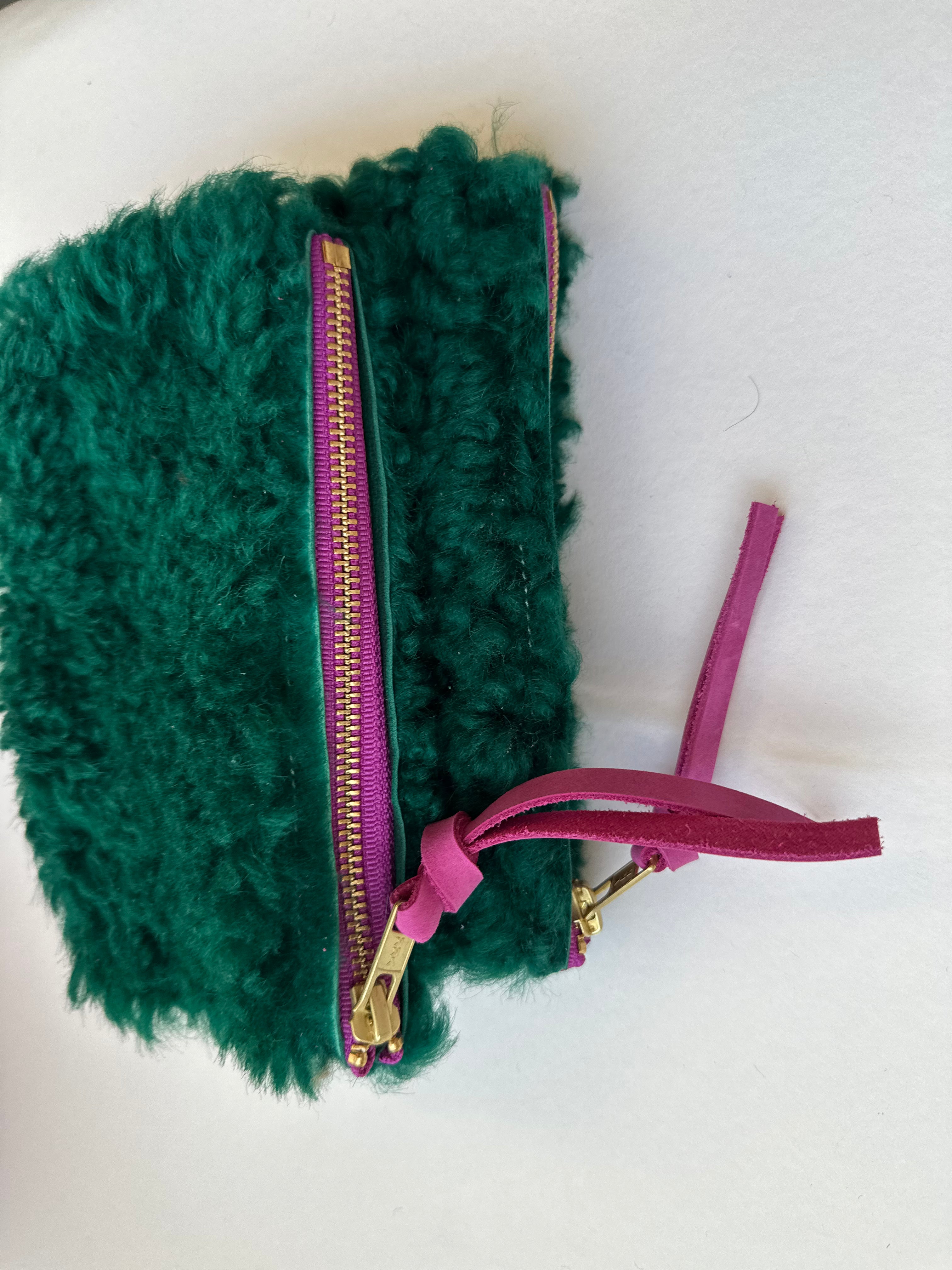 Emerald Lambswool Essential Pouch