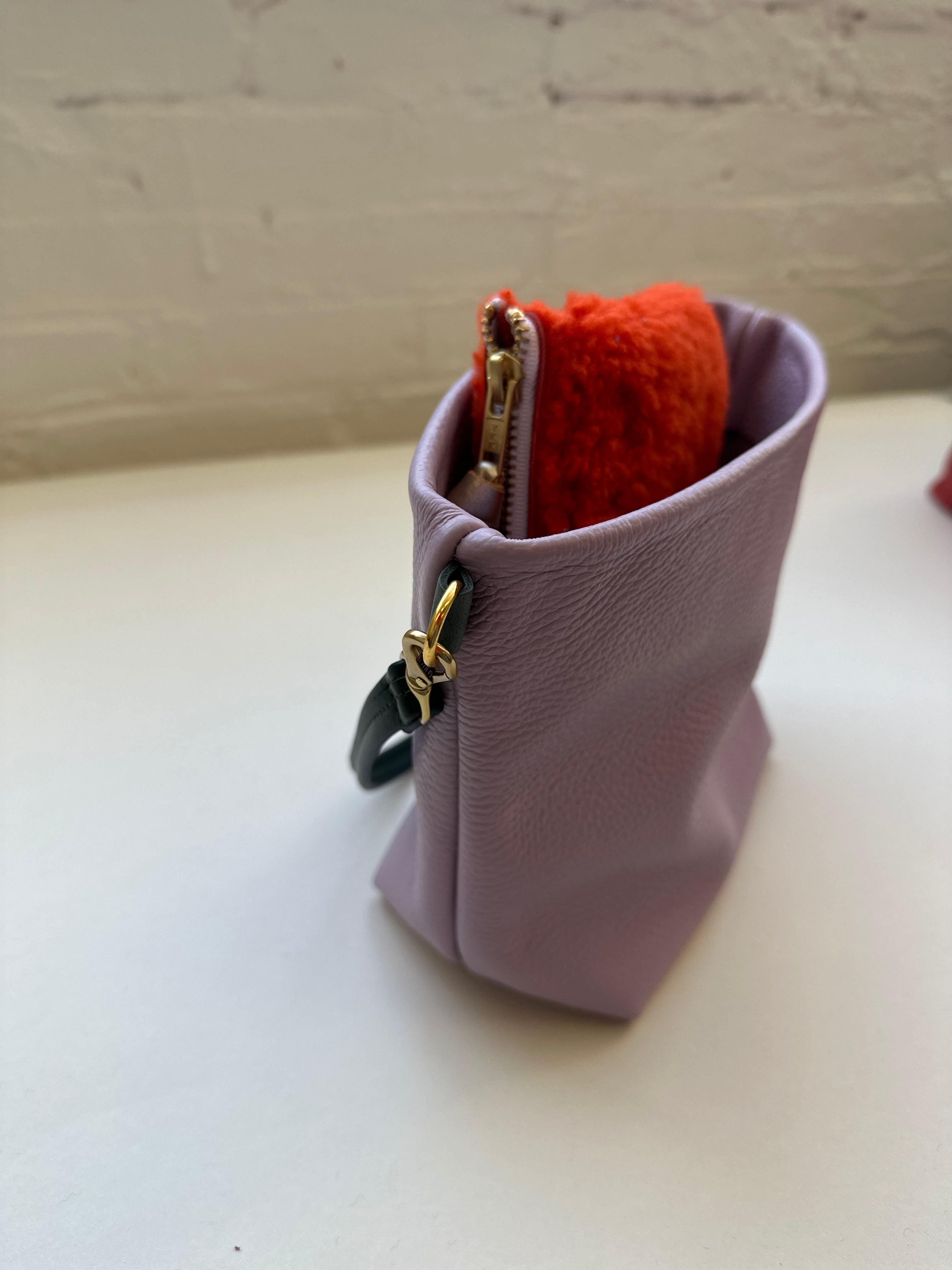Orange Lambswool Essential Pouch