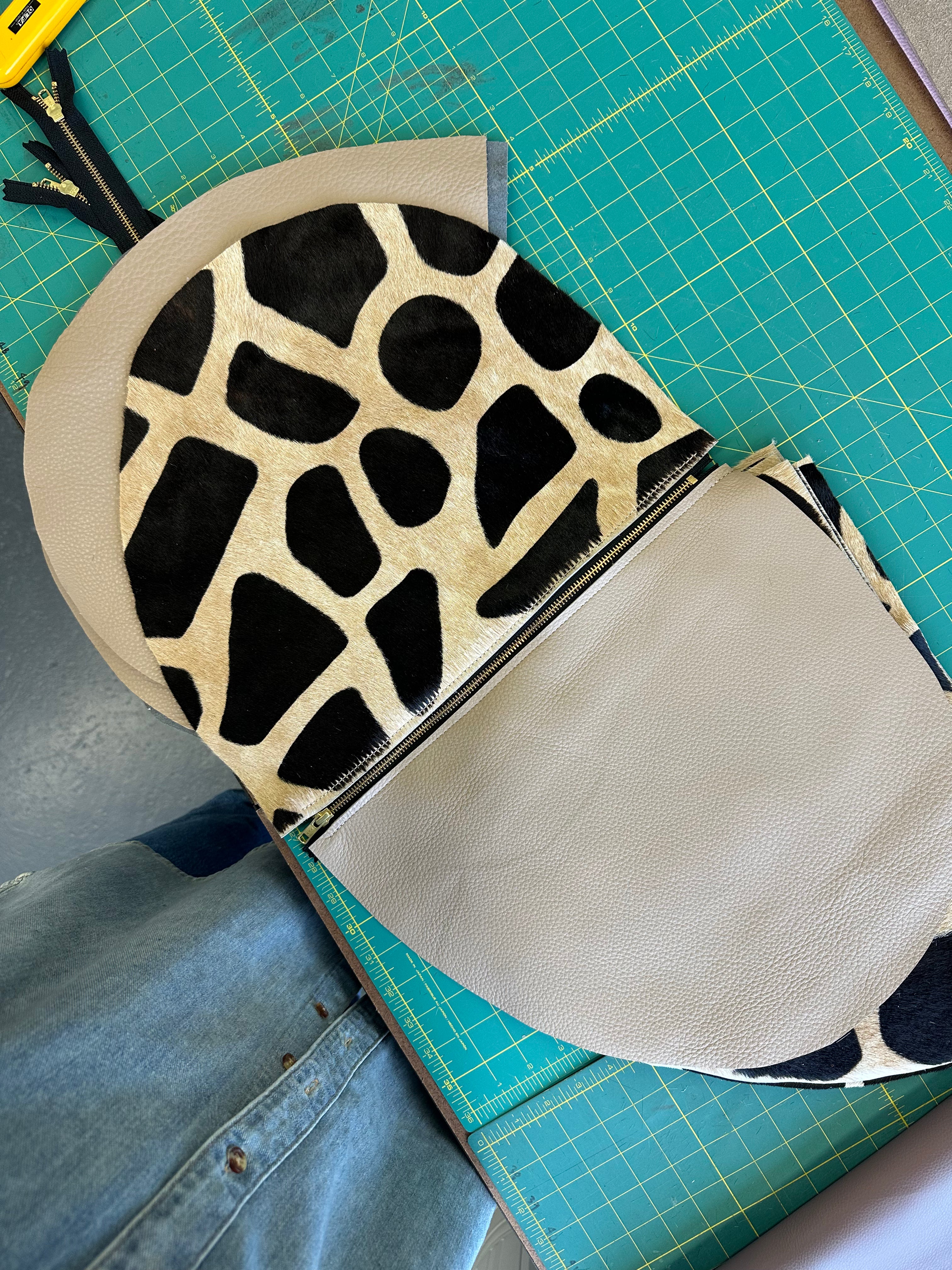 Limited Edition Printed Cowhide Scoop Crossbody