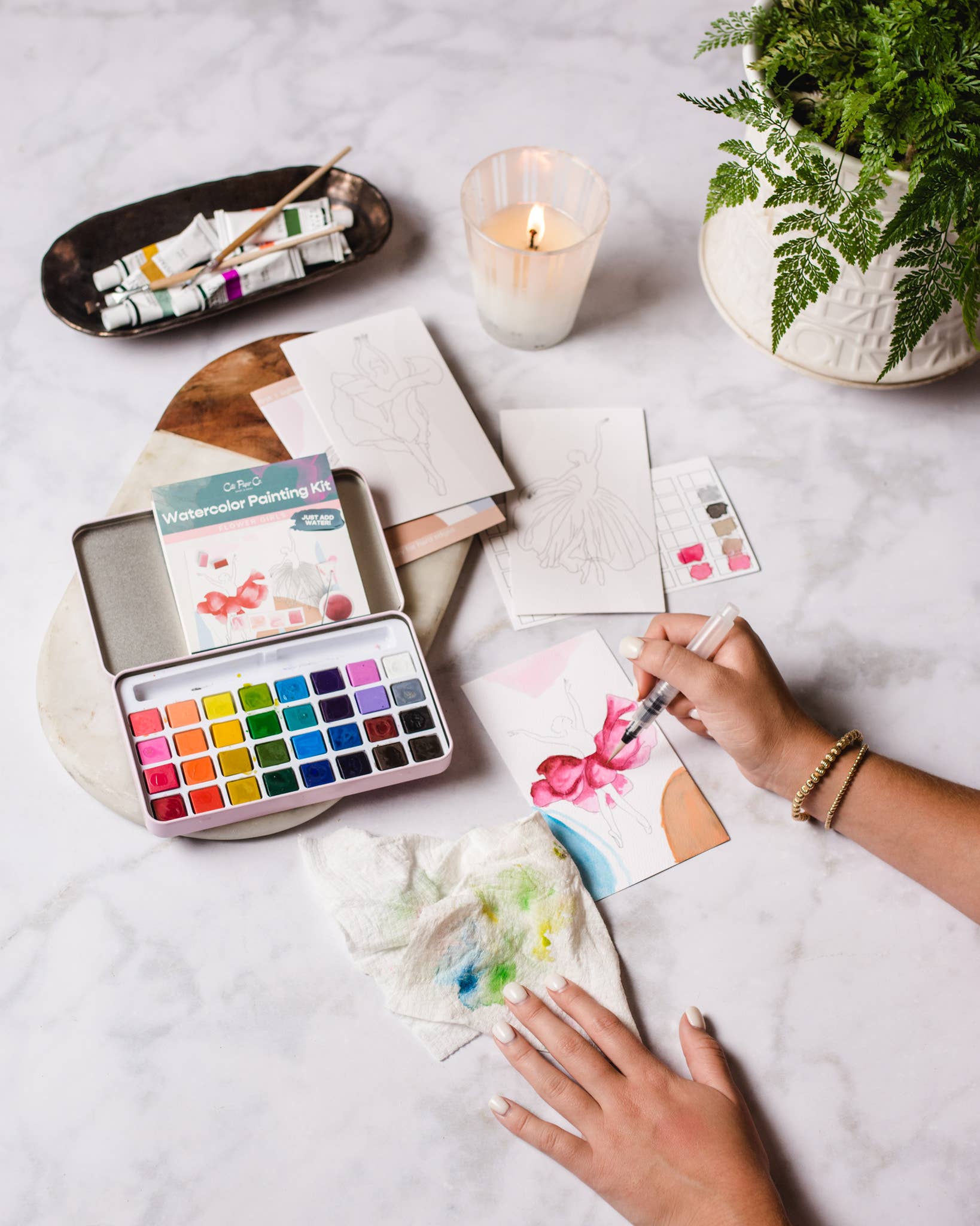 Citrus Fruits watercolor painting kit