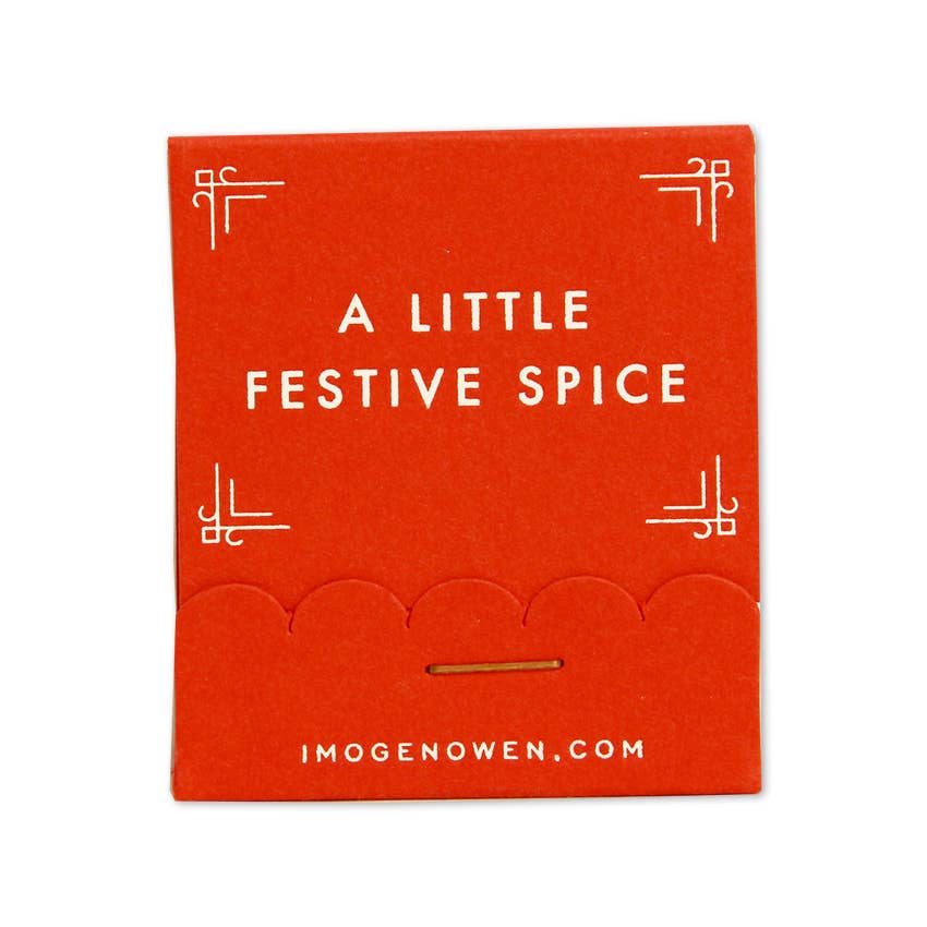 A LITTLE FESTIVE SPICE - HOLIDAY MATCHBOOK